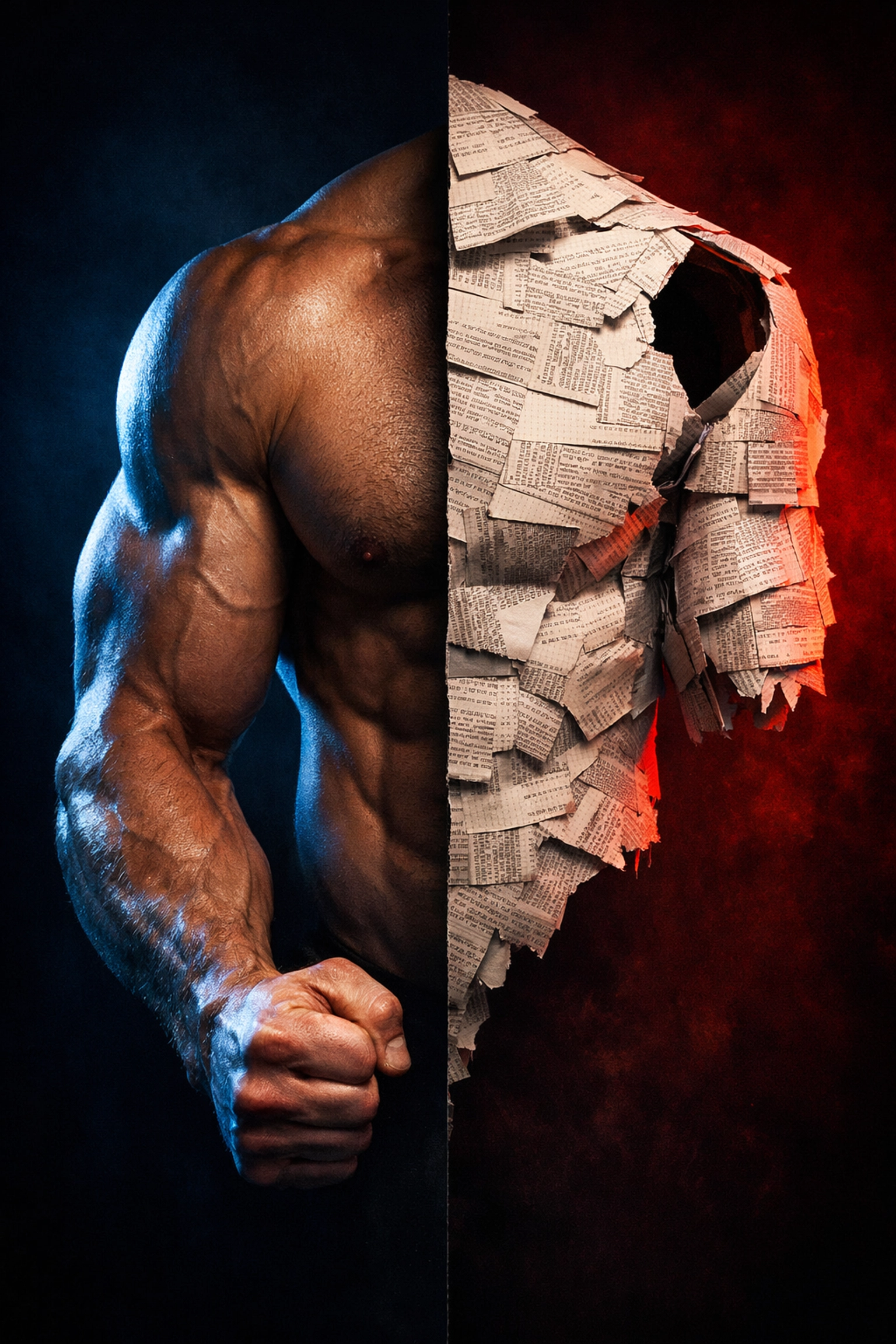 Human arm turning into legal paper contracts, symbolizing the straw man and birth certificate corporate entity.