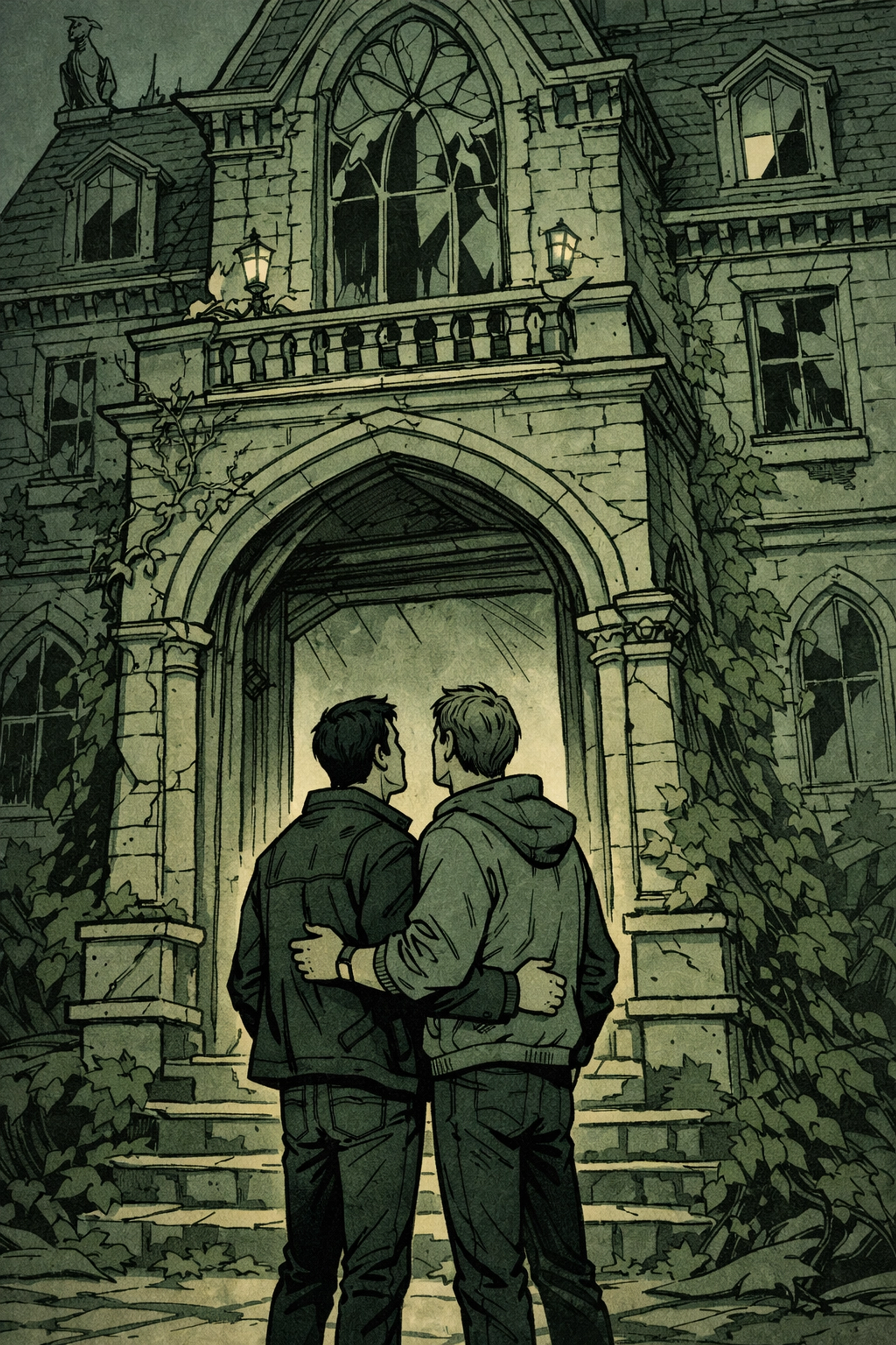 Gay couple arrives at mysterious Gothic manor in MM thriller romance
