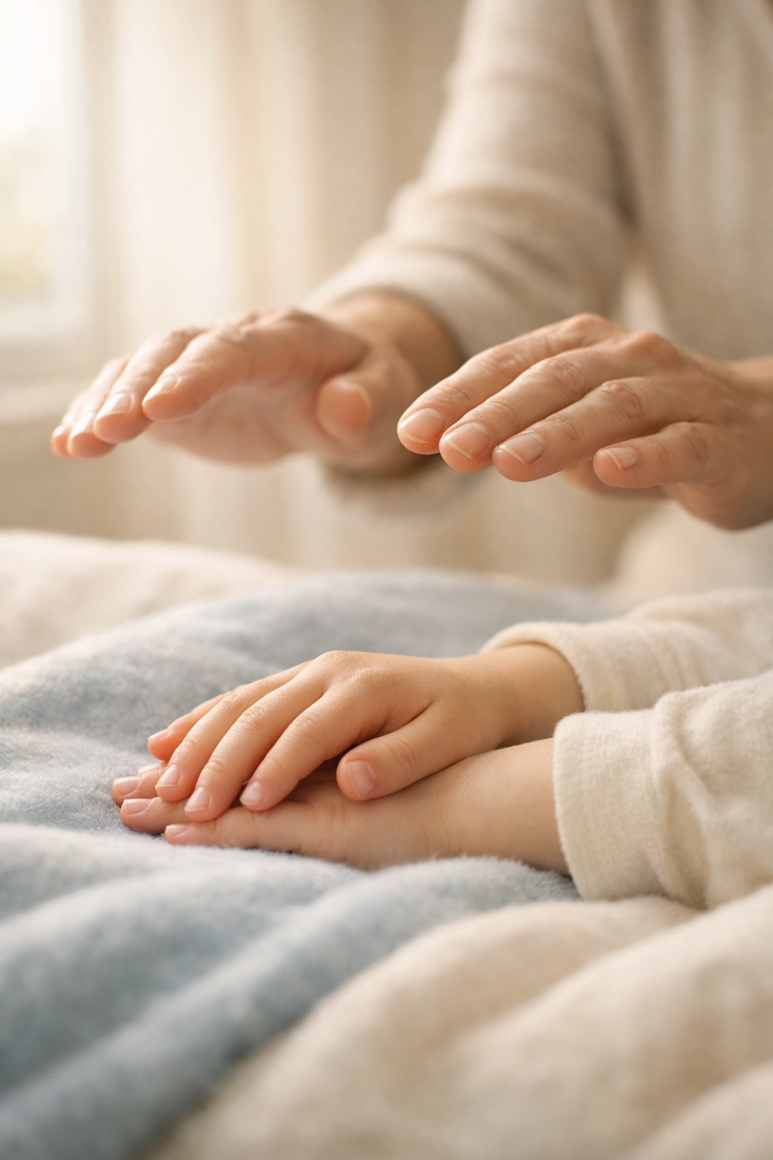 Gentle therapeutic touch showing brain-based therapy approach for special needs children