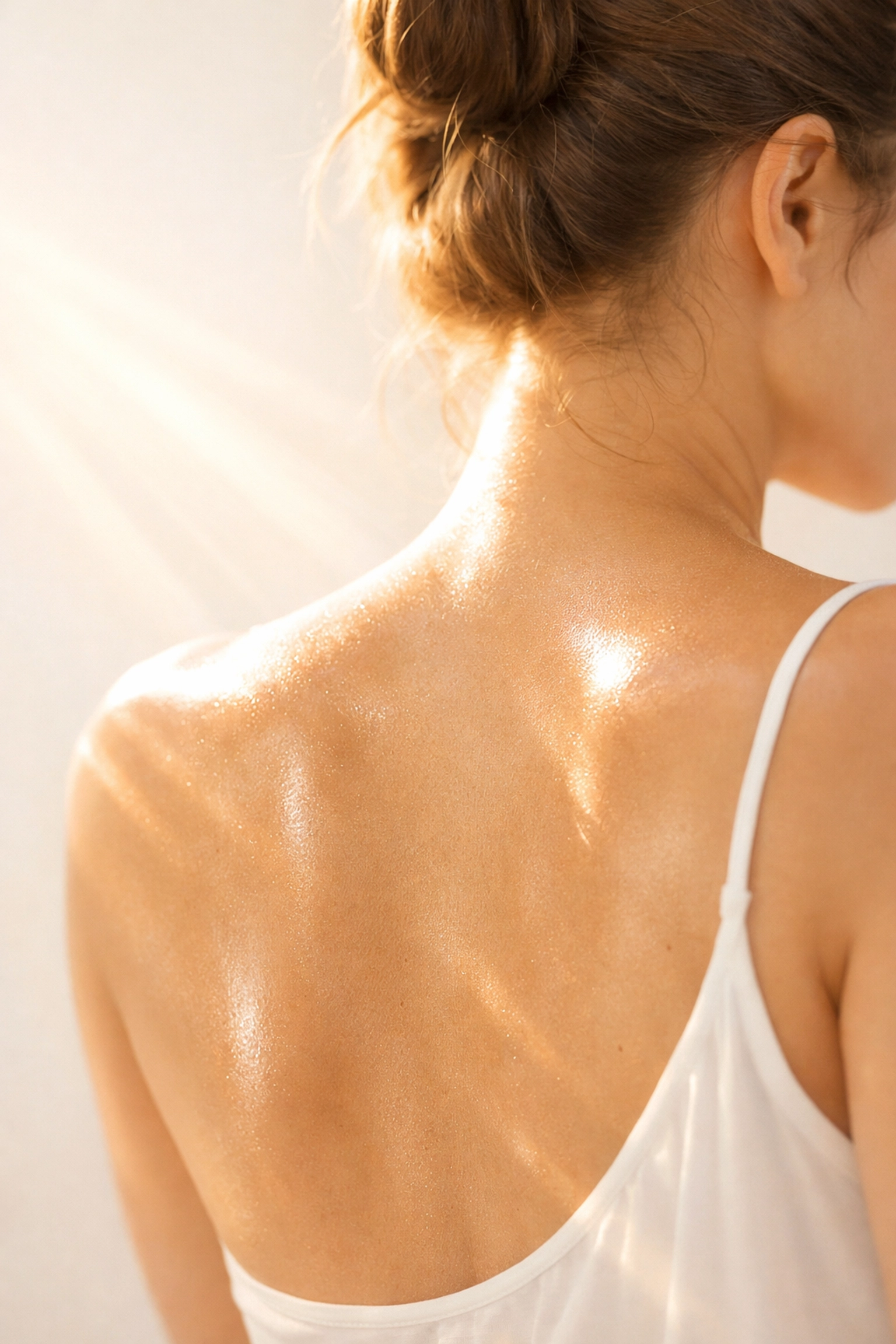 Healthy skin with sun exposure showing lycopene's UV protection benefits