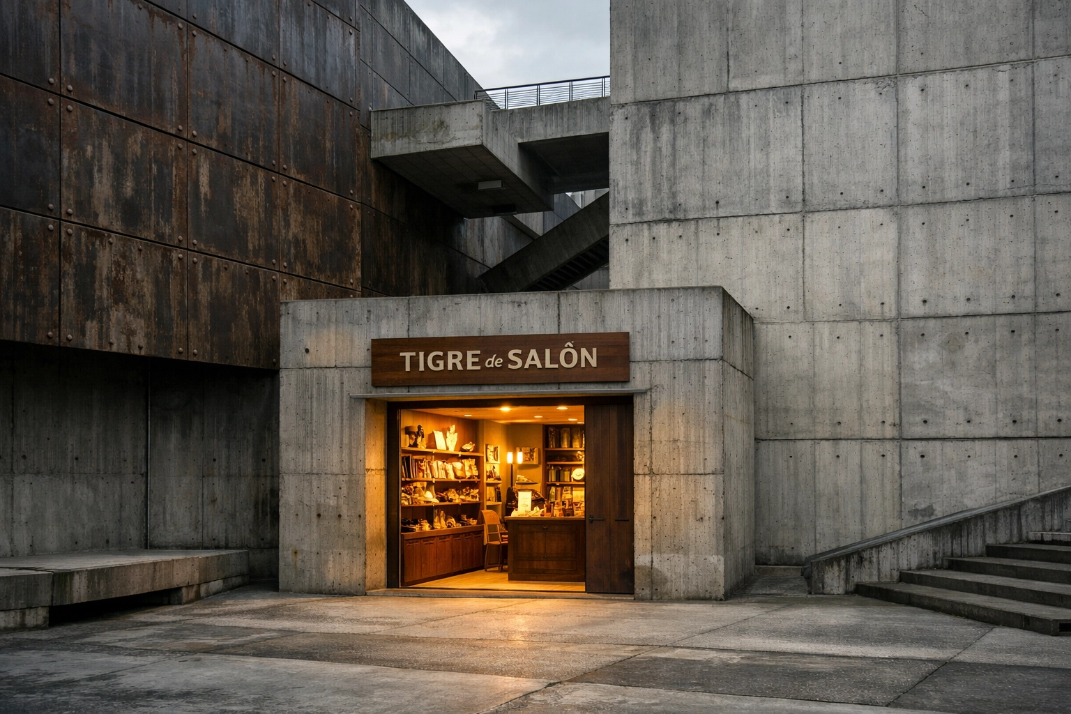 Tigre de Salón boutique at the MAMM in Medellín, a minimalist space bridging local craft and global design.