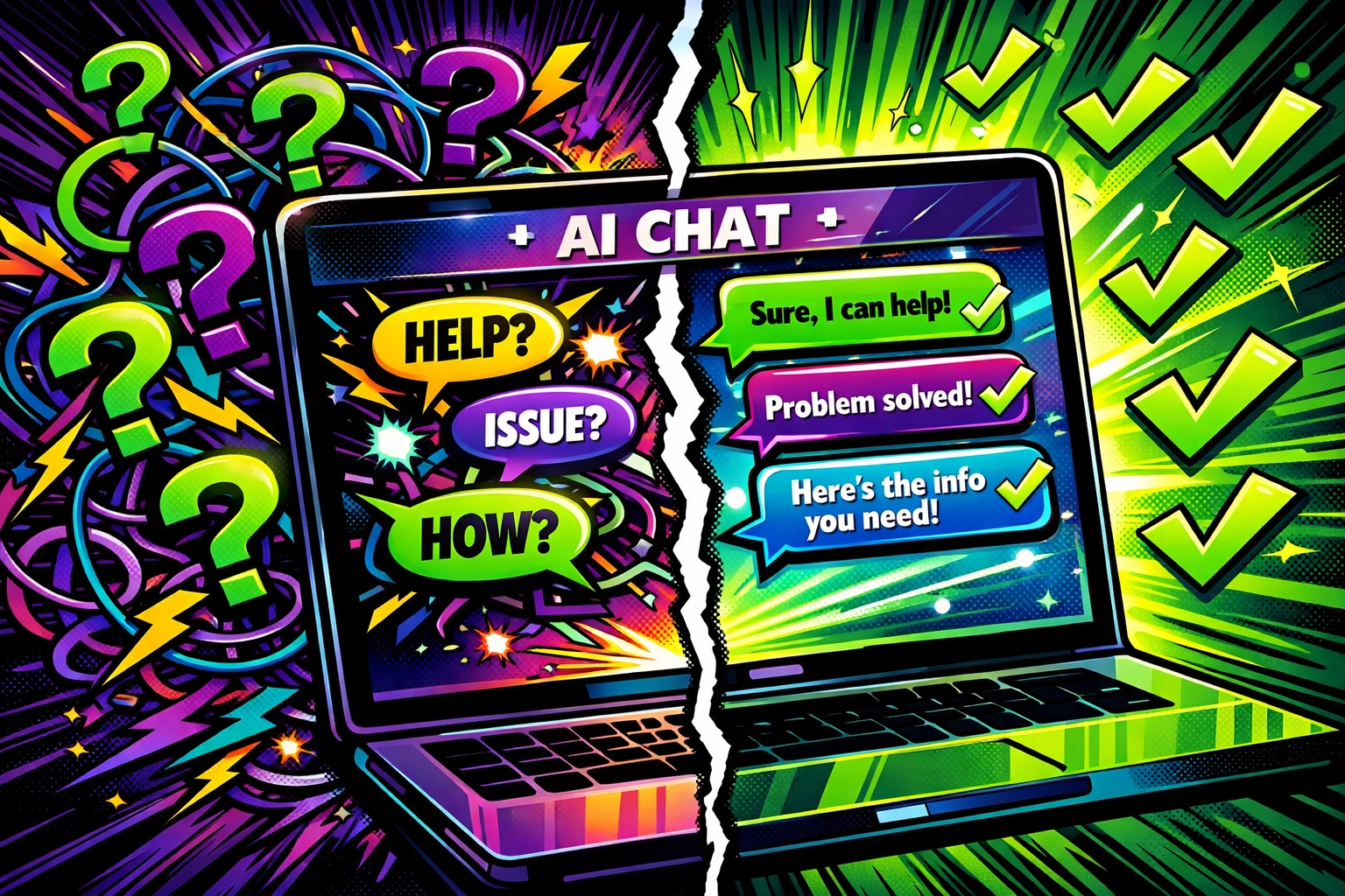 AI virtual assistant automatically resolving customer questions and support tickets in real-time