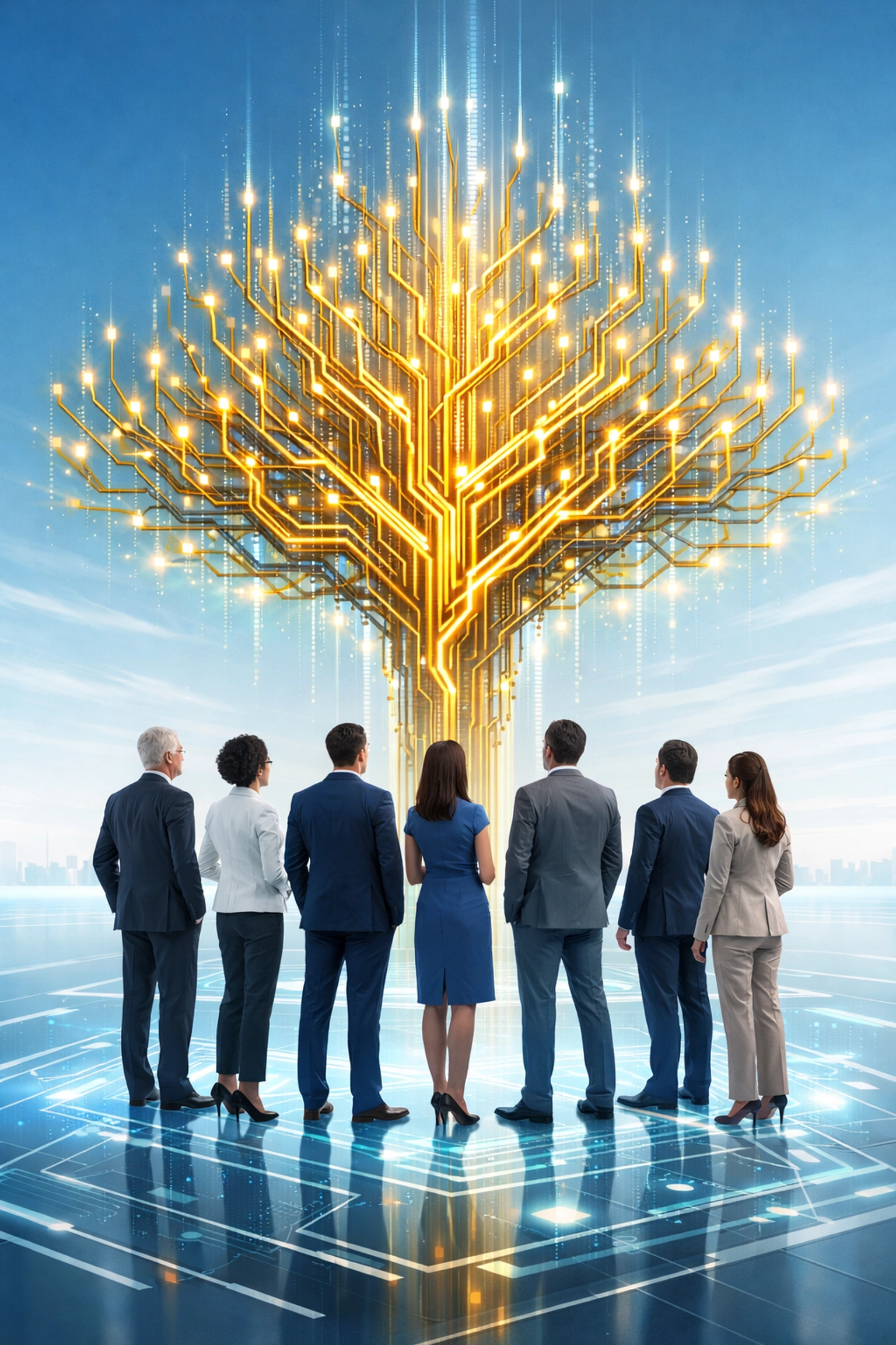 Professionelle Weiterbildung und Team-Kollaboration für Leadership in der KI-Ära.