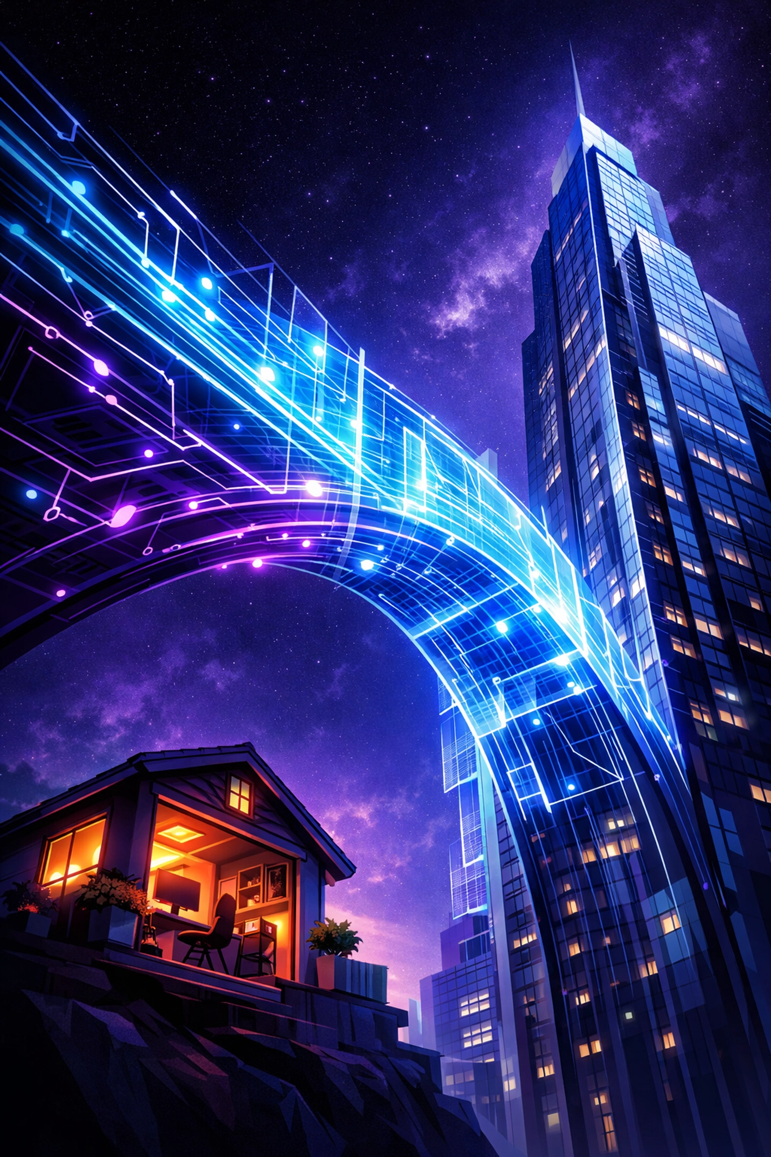 Conceptual bridge symbolizing the structural transition from a home-based LLC to a tax-efficient S-Corp.