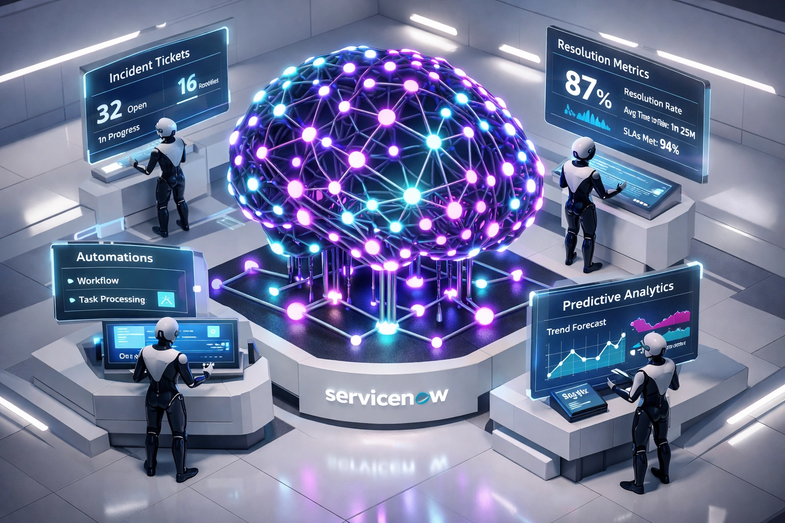 ServiceNow Agentic AI automation resolving incidents and optimizing workflows autonomously