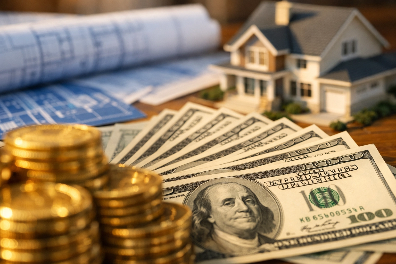 Wealth preservation assets including gold, cash, and income-generating real estate investments