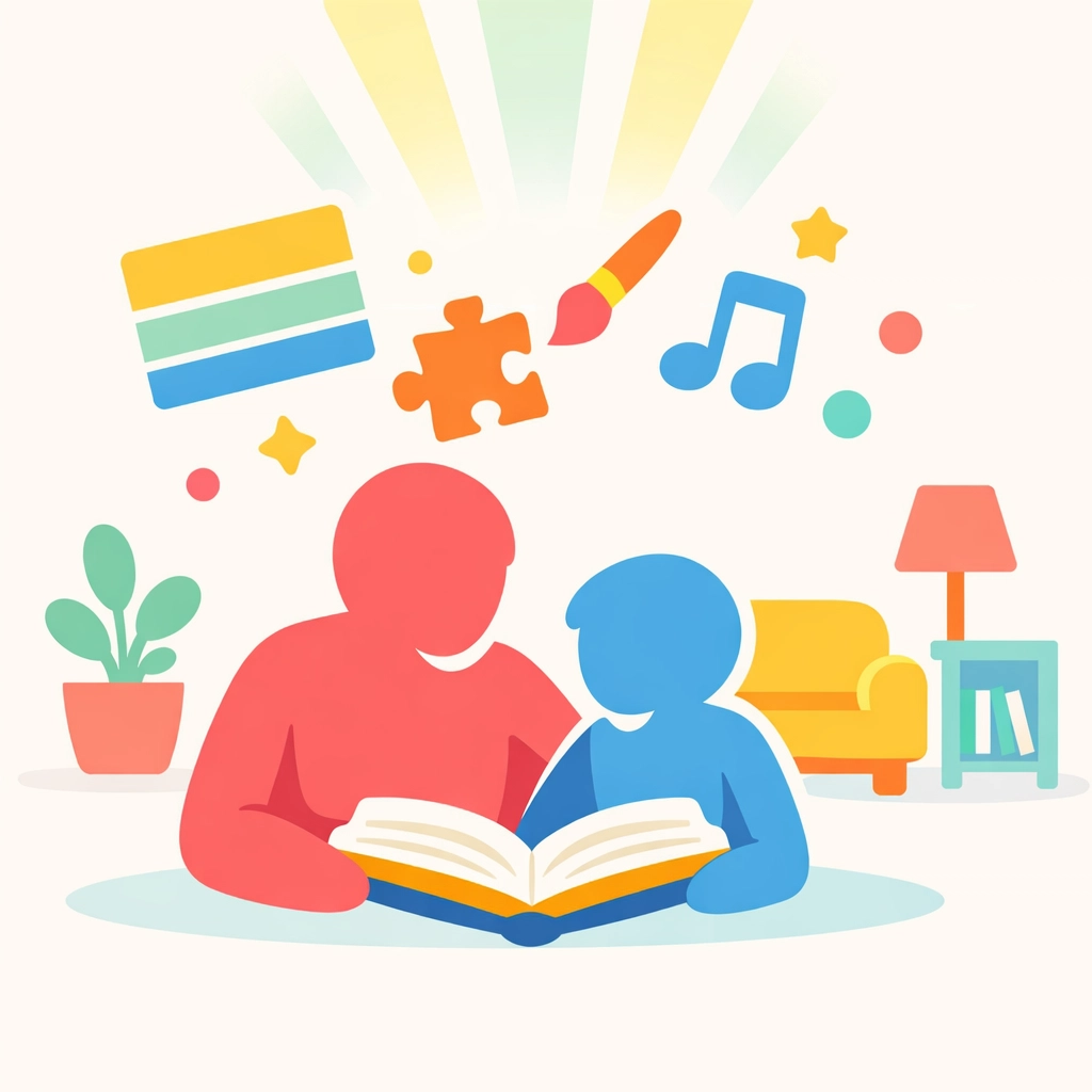 Parent and child learning together with kids ministry resources for family faith discipleship