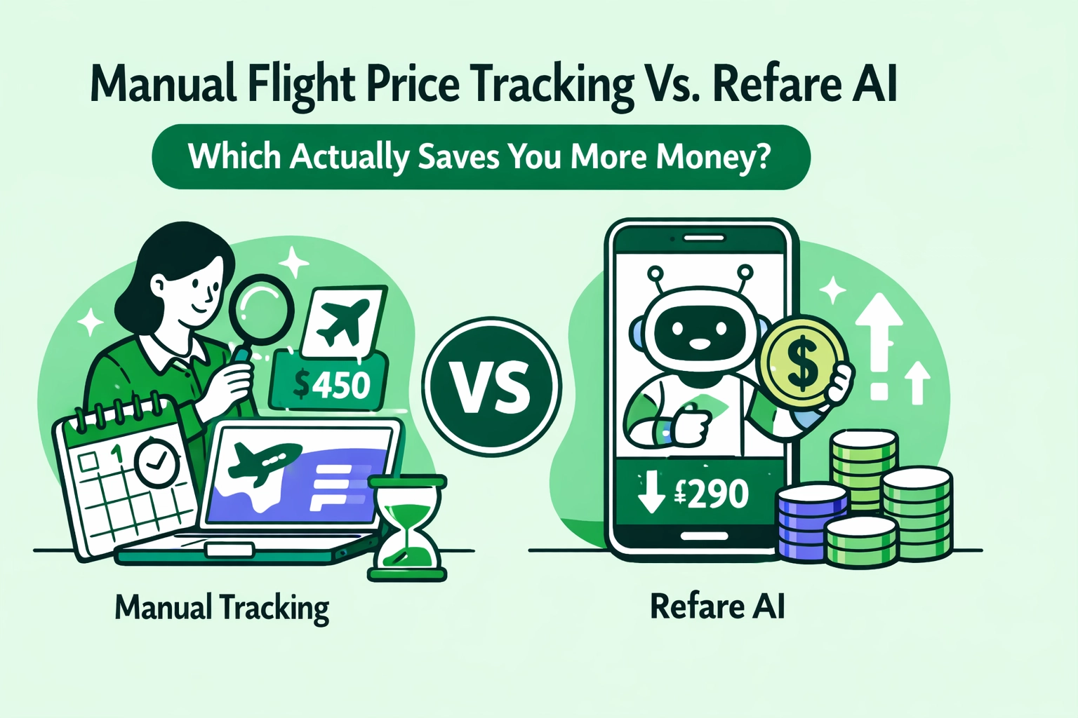 [HERO] Manual Flight Price Tracking Vs. Refare AI: Which Actually Saves You More Money?