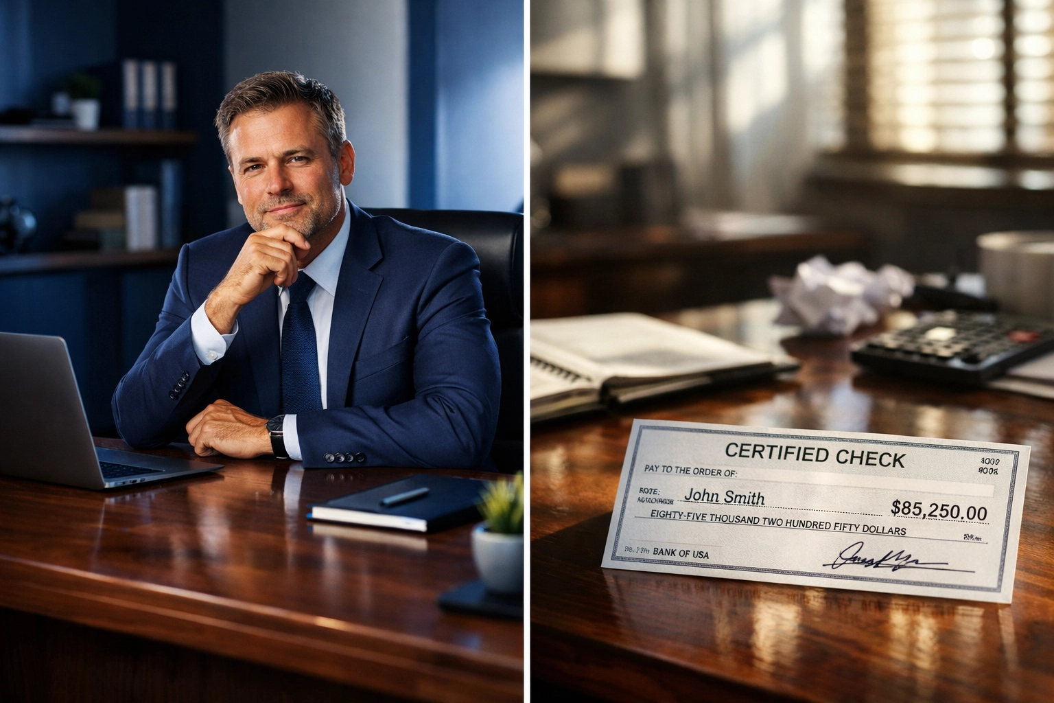 Business owner contemplating business valuation versus actual sale price check