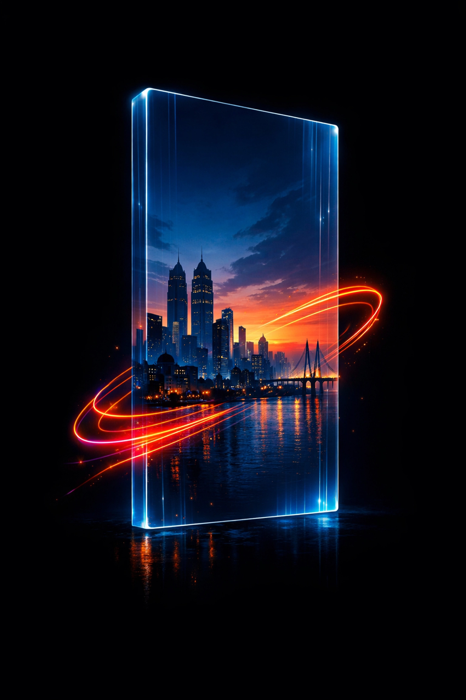 Futuristic Mumbai skyline within a vertical frame, representing digital marketing dominance in a competitive niche.