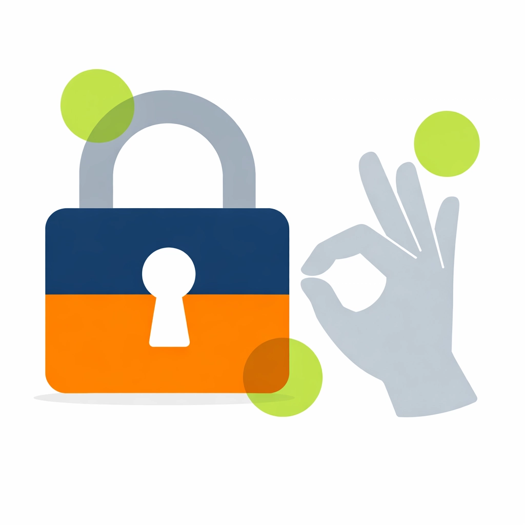 Secure padlock and hand gesture illustrating transparent pricing and reliable locksmith services in Bristol.