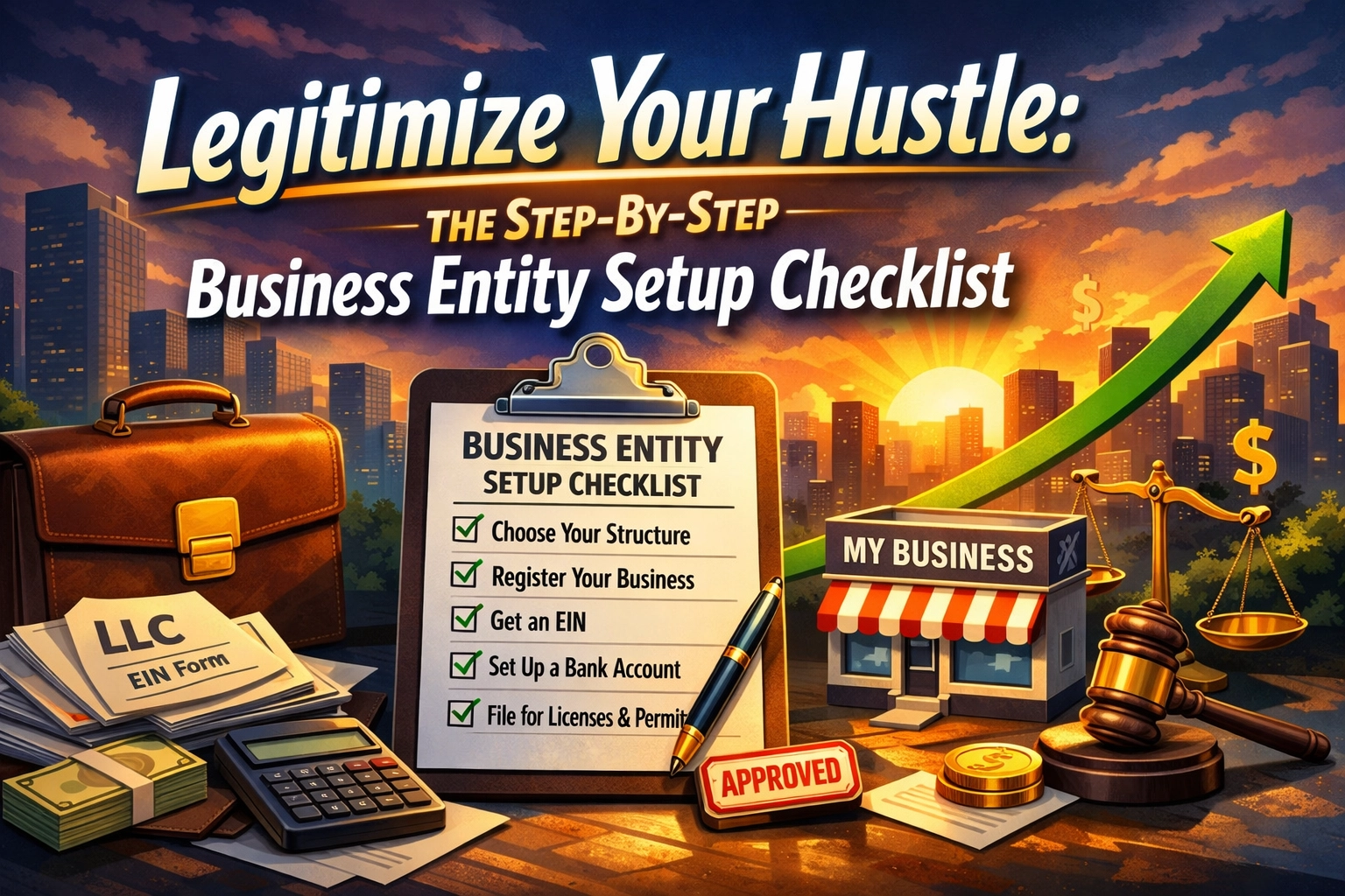 Legitimize Your Hustle: The Step-By-Step Business Entity Setup Checklist