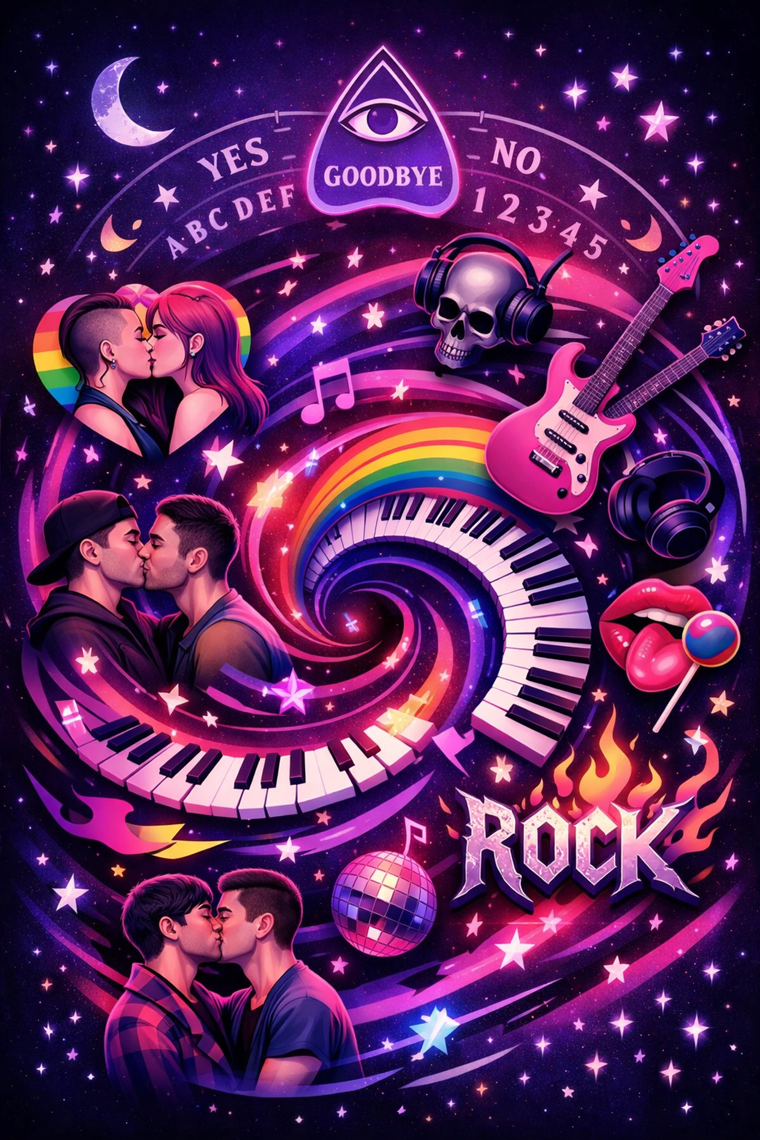 Ouija-pop music genre fusion blending hyperpop, metal, and electronic elements