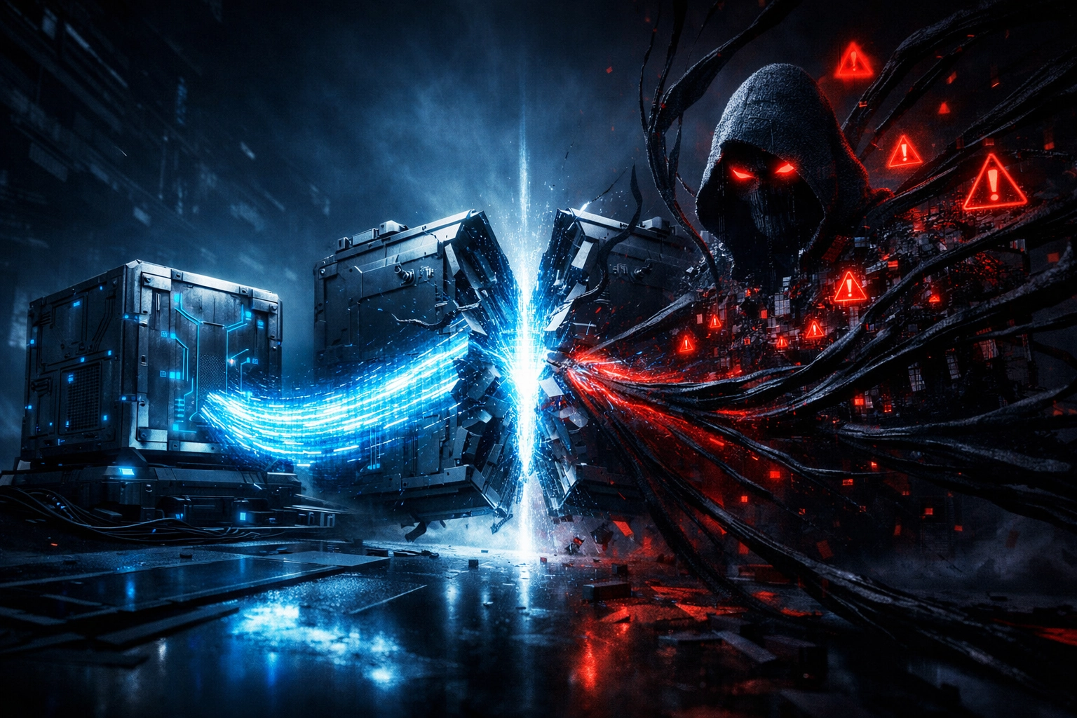 Ransomware double extortion showing data stolen by attackers while backups are created