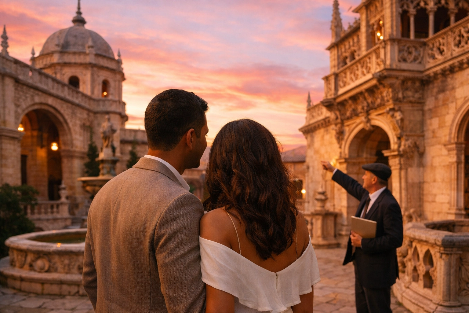 Couple enjoying personalized travel experiences with a private guide for cultural immersion travel.