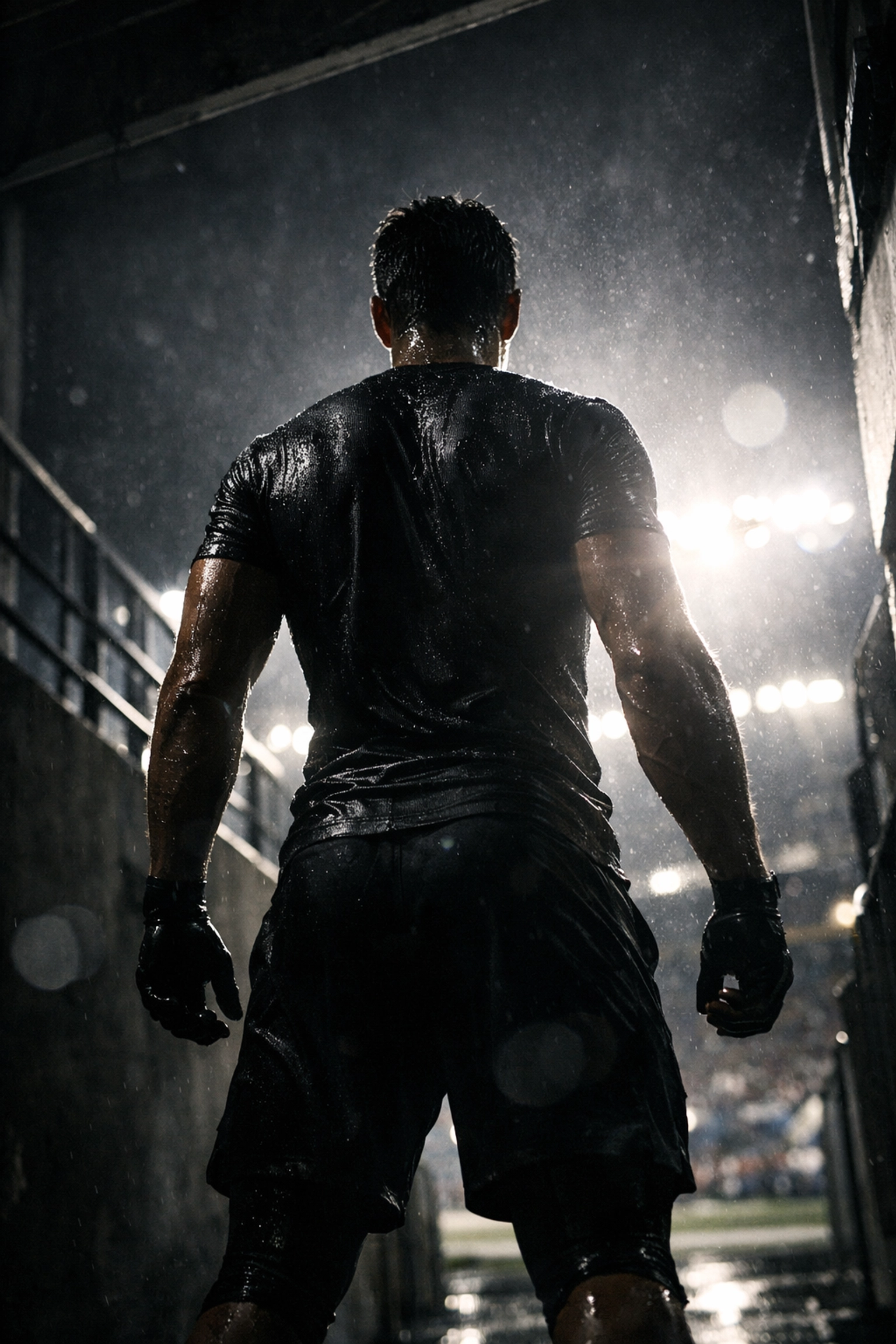 Professional athlete in a stadium tunnel representing authentic sports marketing and athlete storytelling.