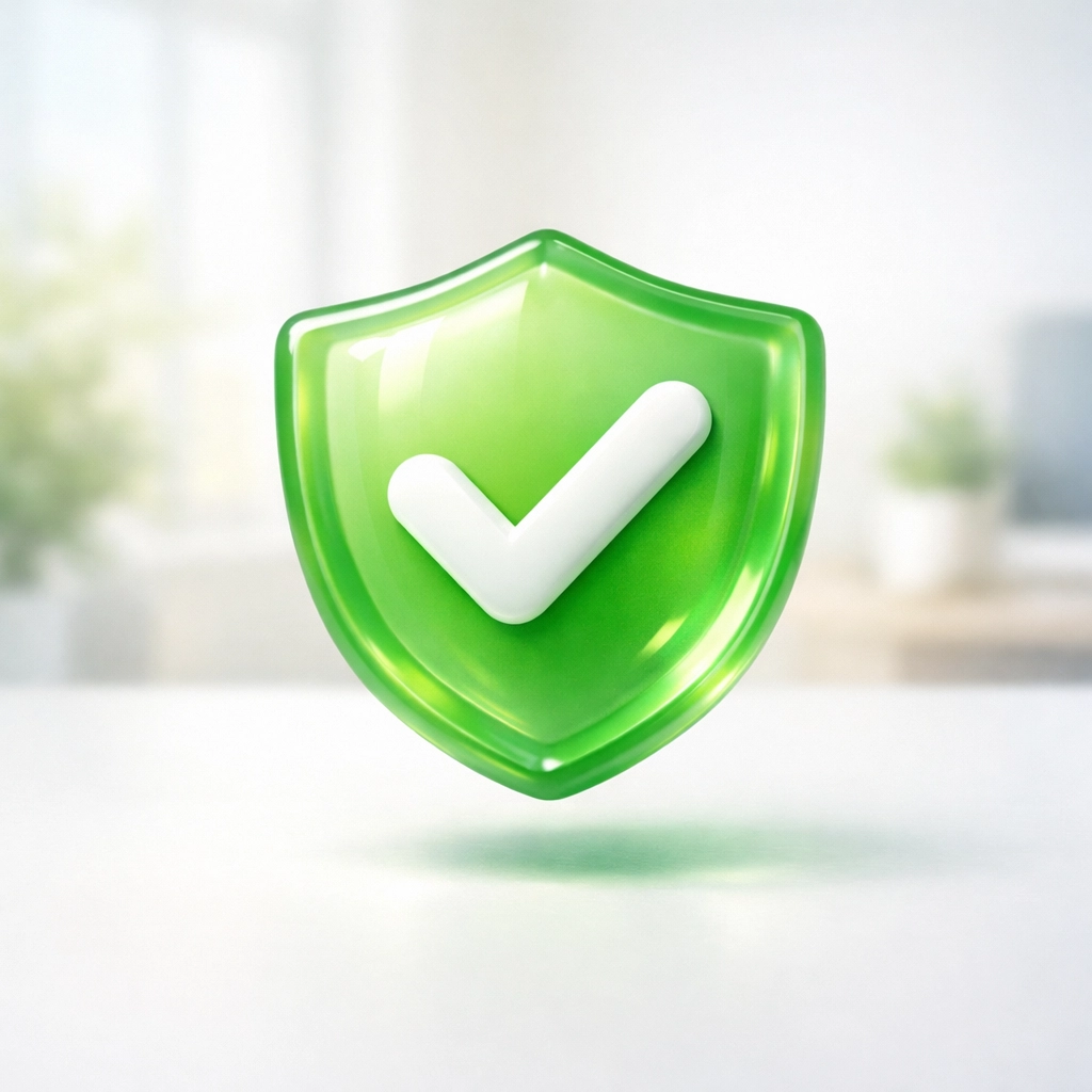 A green checkmark icon representing accurate bookkeeping and duplicate expense prevention.