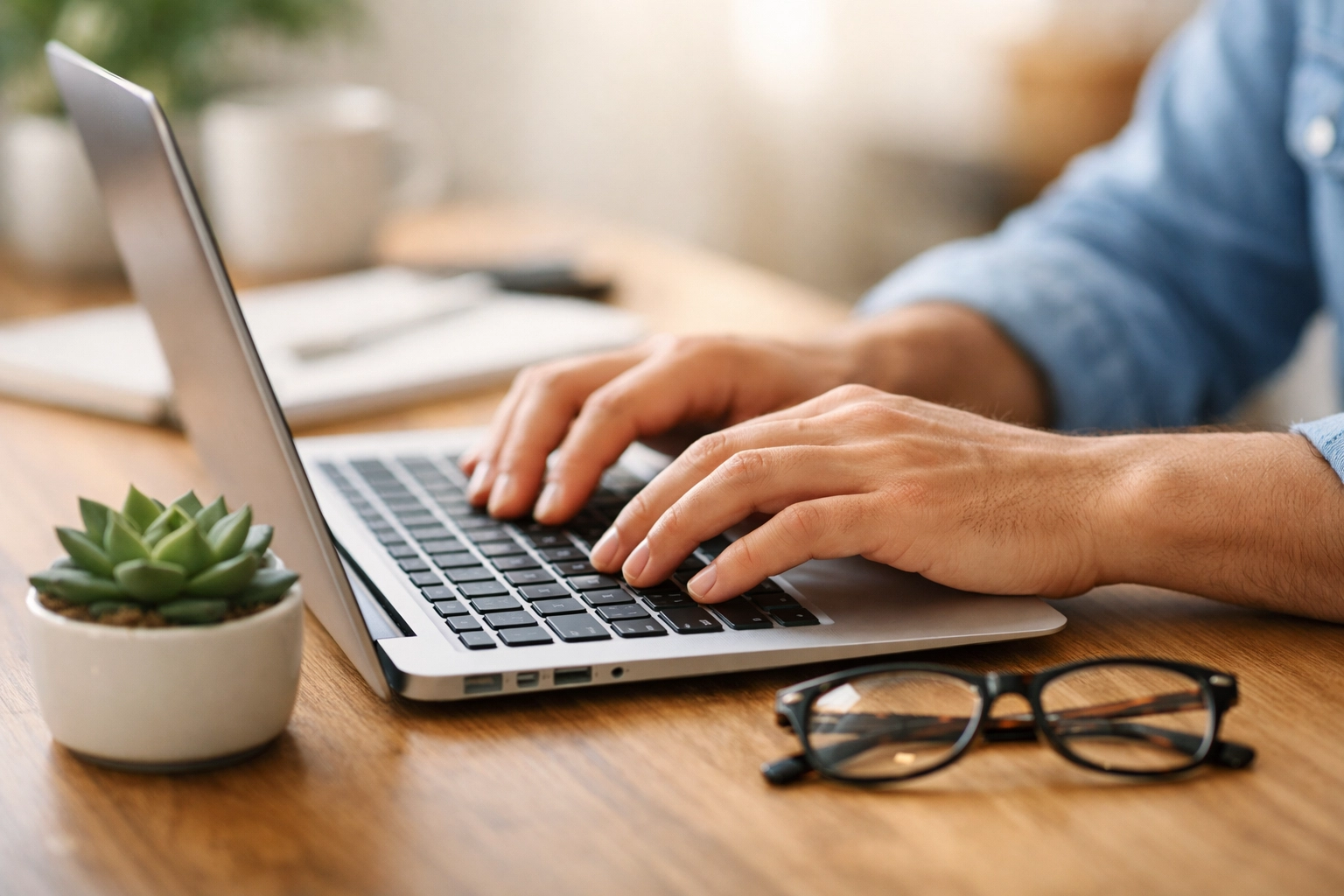 Freelancer working at their desk after using an emergency loan canada to repair their essential laptop.