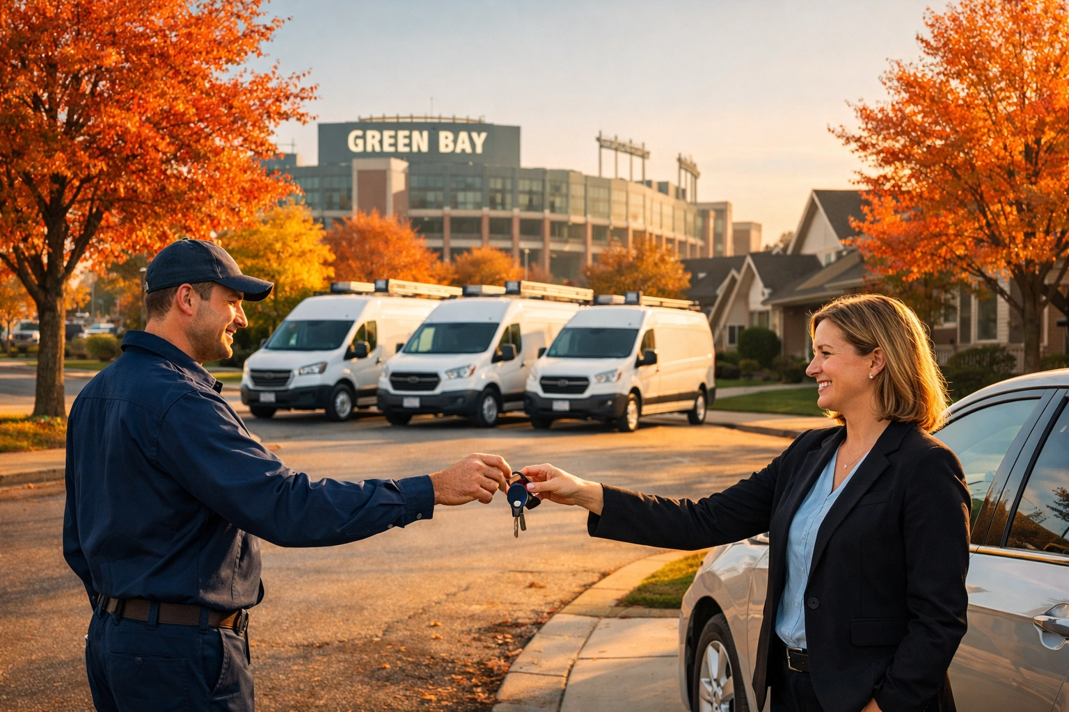 Green Bay mobile mechanic fleet providing on-site car repair and maintenance service at home.