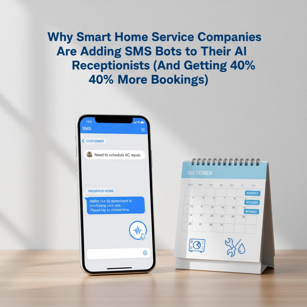 Why Smart Home Service Companies Are Adding SMS Bots to Their AI Receptionists (And Getting 40% More Bookings)