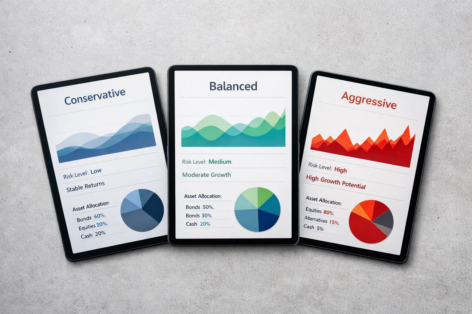 Conservative, balanced, and aggressive portfolio risk profiles for Bitcoin investment strategies