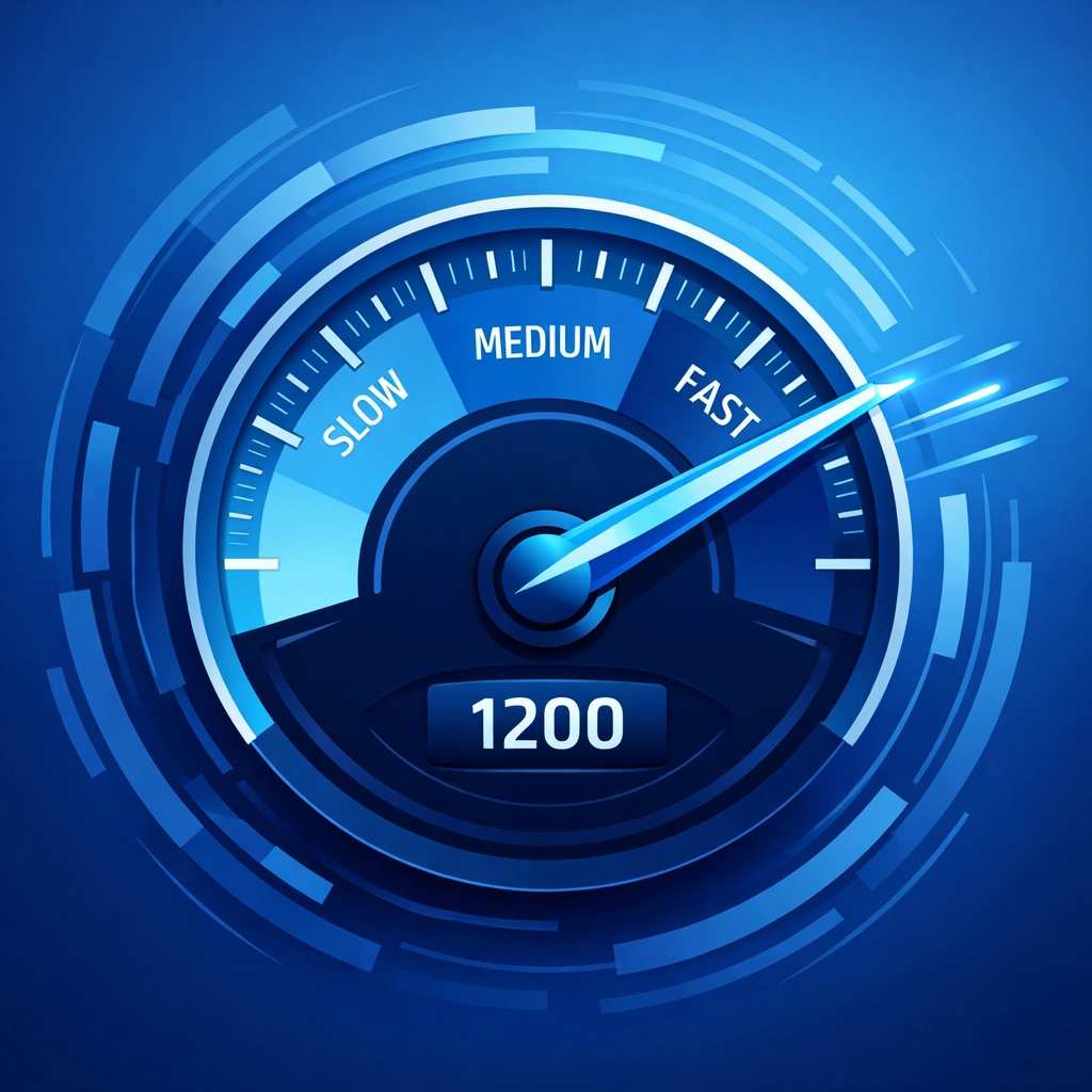Website speed optimization dashboard showing fast loading performance for better conversions