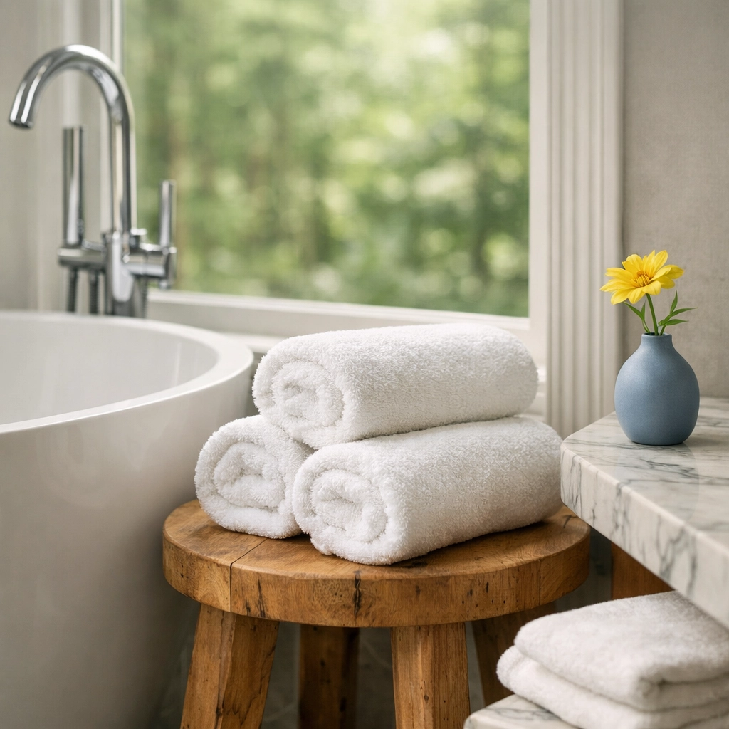 Luxury eco-friendly cleaning in Sherborn creates a spotless spa-like bathroom sanctuary near Rocky Narrows.