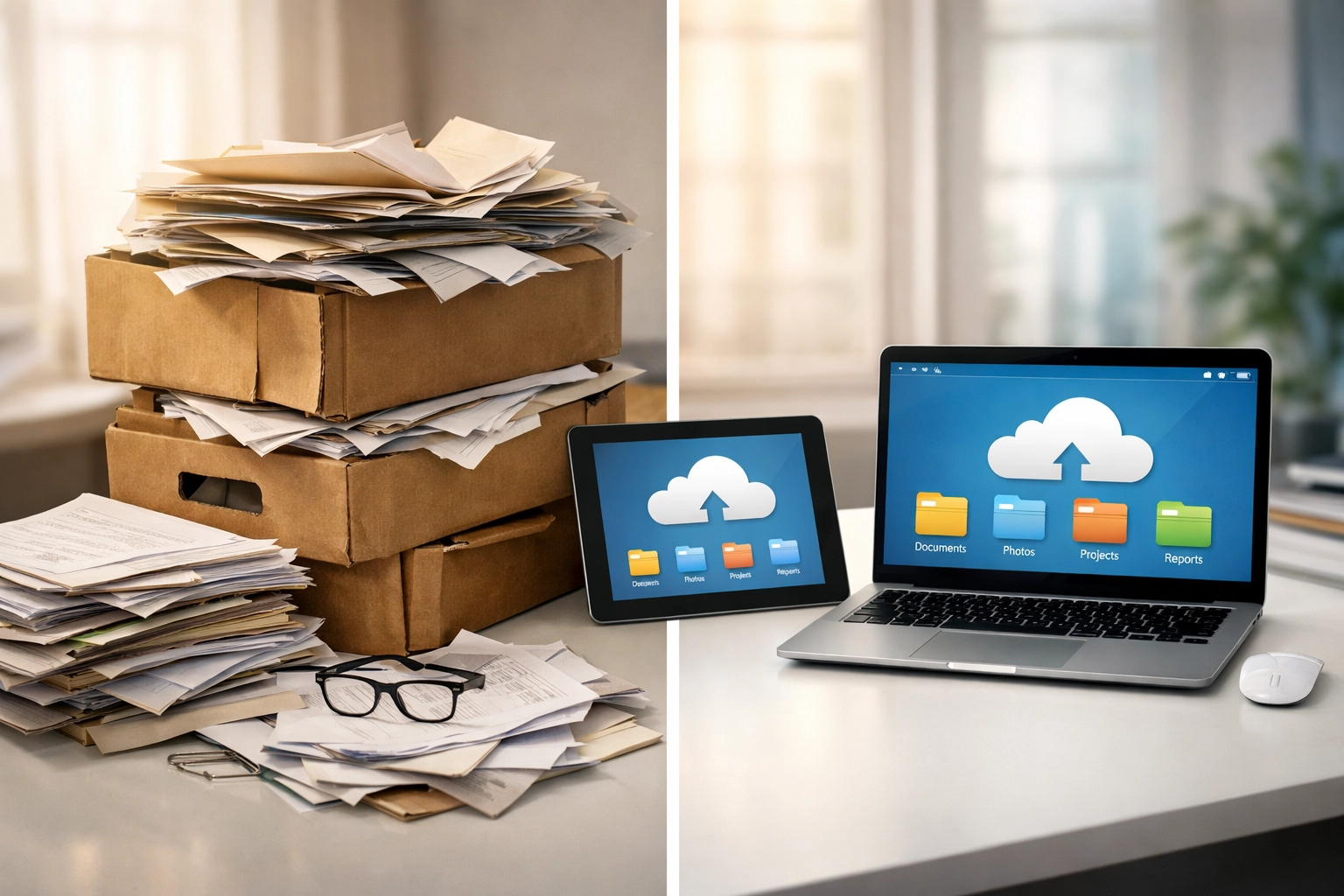 Digital transformation from paper files to electronic compliance record-keeping system