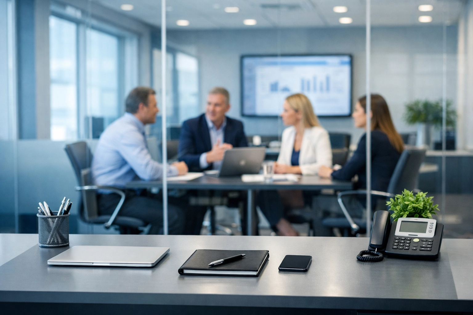 North Carolina management team meeting showing a business prepared for ownership transition.