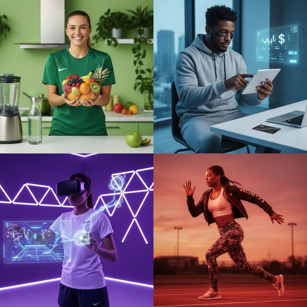 Technology and sports partnership concept