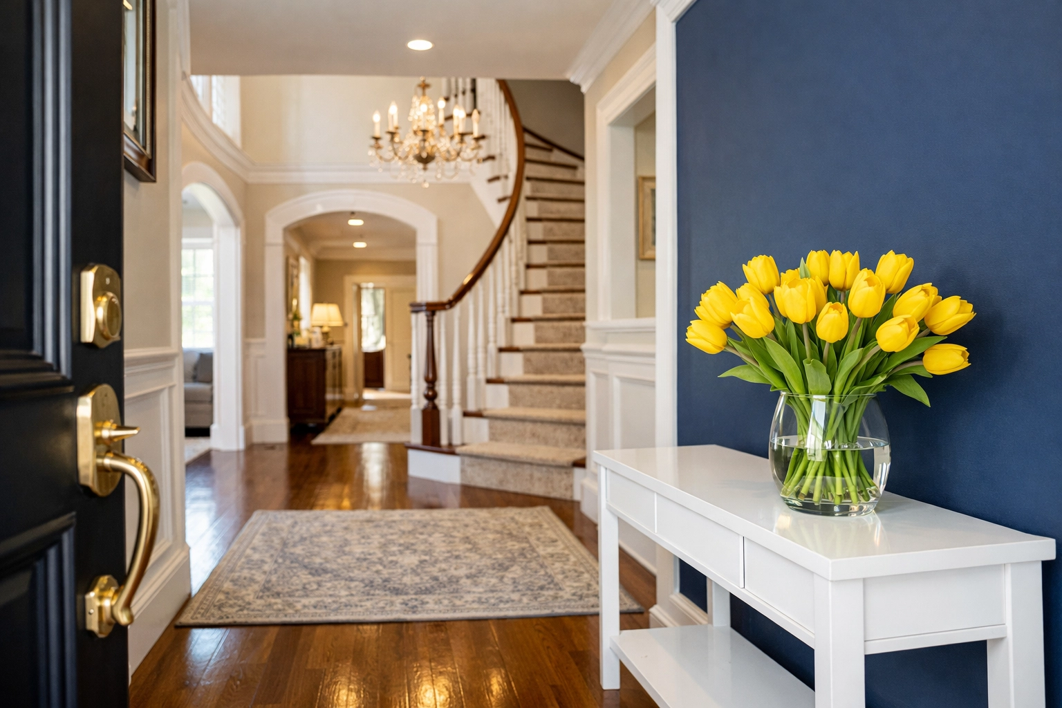Spotless luxury home foyer prepared by expert realtor cleaning services and cleaners for hire.