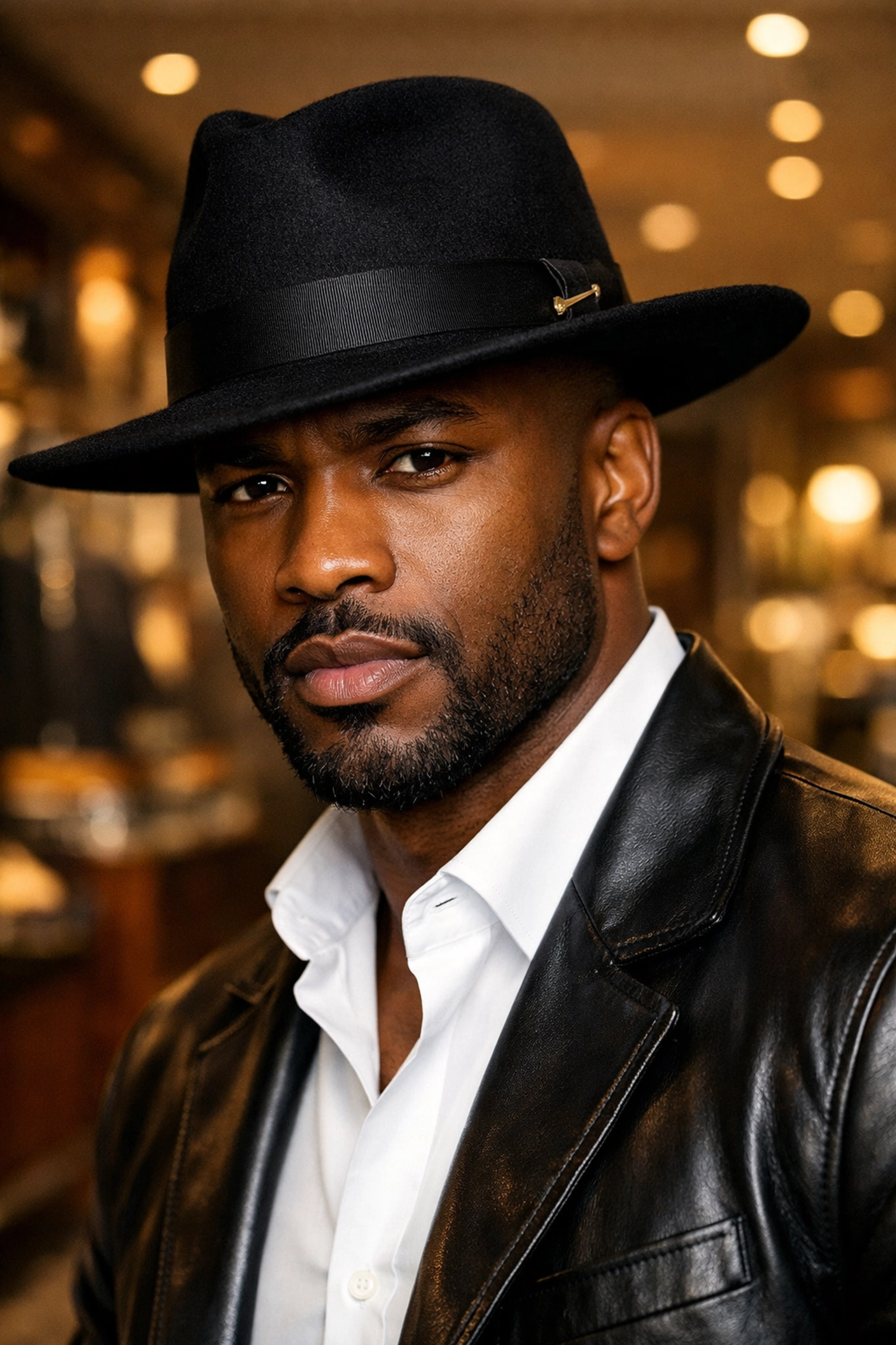 Why Sonny’s Black People of Interest Will Change the Way You Support Black-Owned Businesses A confident Black man wearing a premium black felt hat from a modern Black-owned fashion collection.