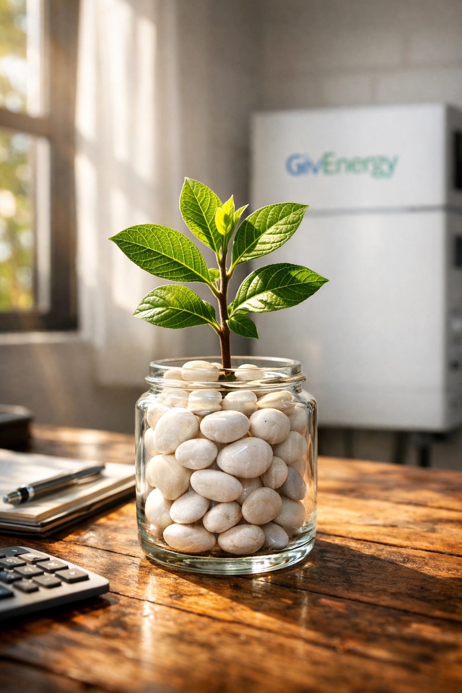 GivEnergy solar battery system in a home utility room representing sustainable energy investment.