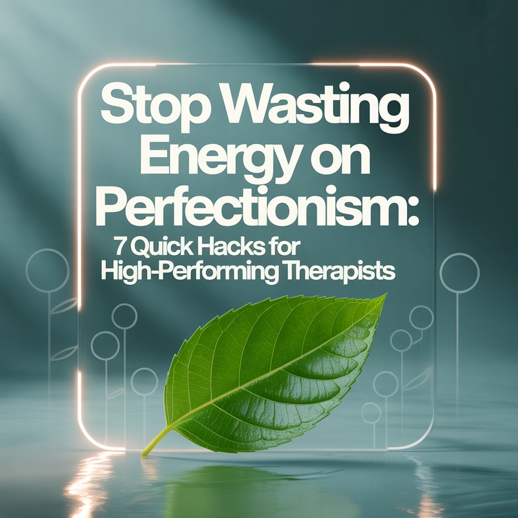 Stop Wasting Energy on Perfectionism: 7 Quick Hacks for High-Performing Therapists