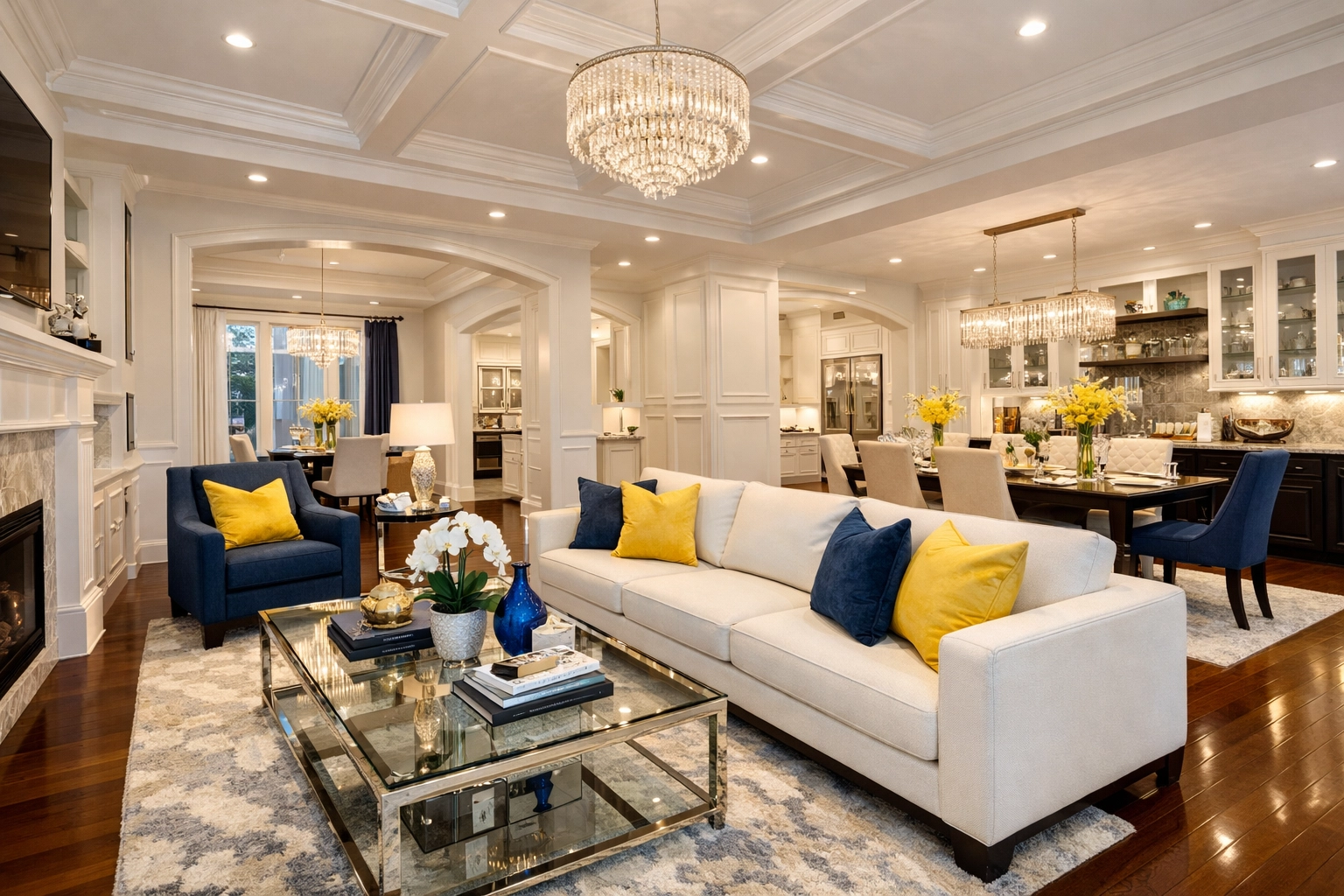 A sparkling clean luxury home interior in the MetroWest region after a professional deep cleaning service.