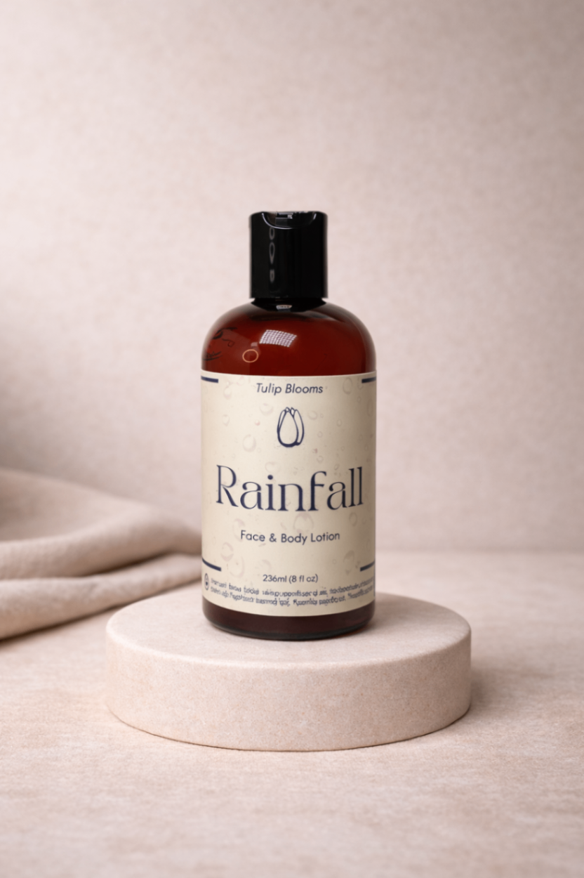 Rainfall Face & Body Lotion by Tulip Blooms Natural Beauty