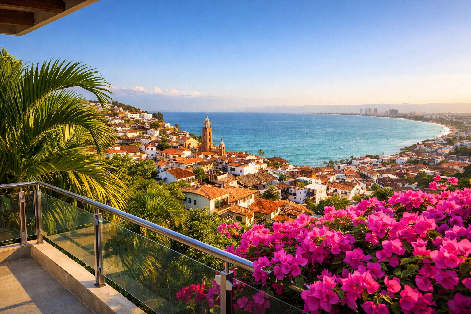 Peaceful ocean view from a hillside balcony in Amapas, a top choice for Puerto Vallarta rentals condo.