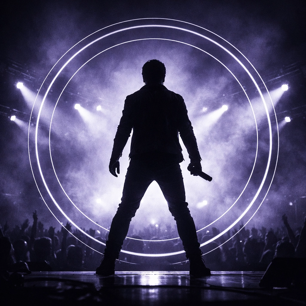 Independent artist performing on stage after elite radio promotion for independent artists and global branding.