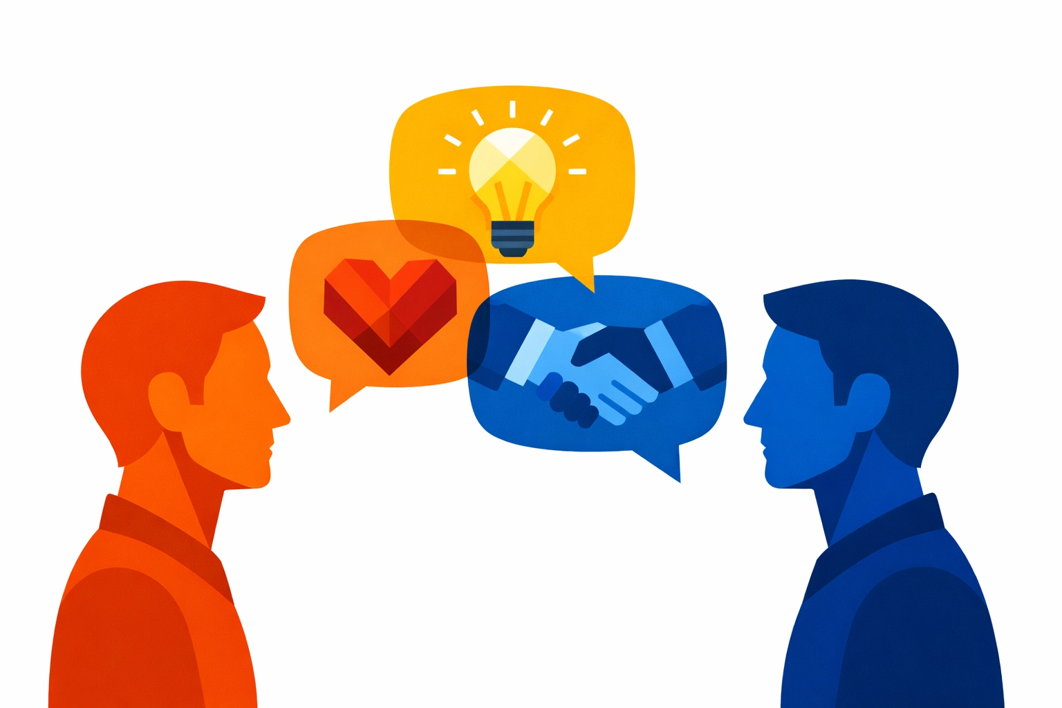 Flat design vector showing communication and soft skills in professional eLearning Samples from an eLearning company.