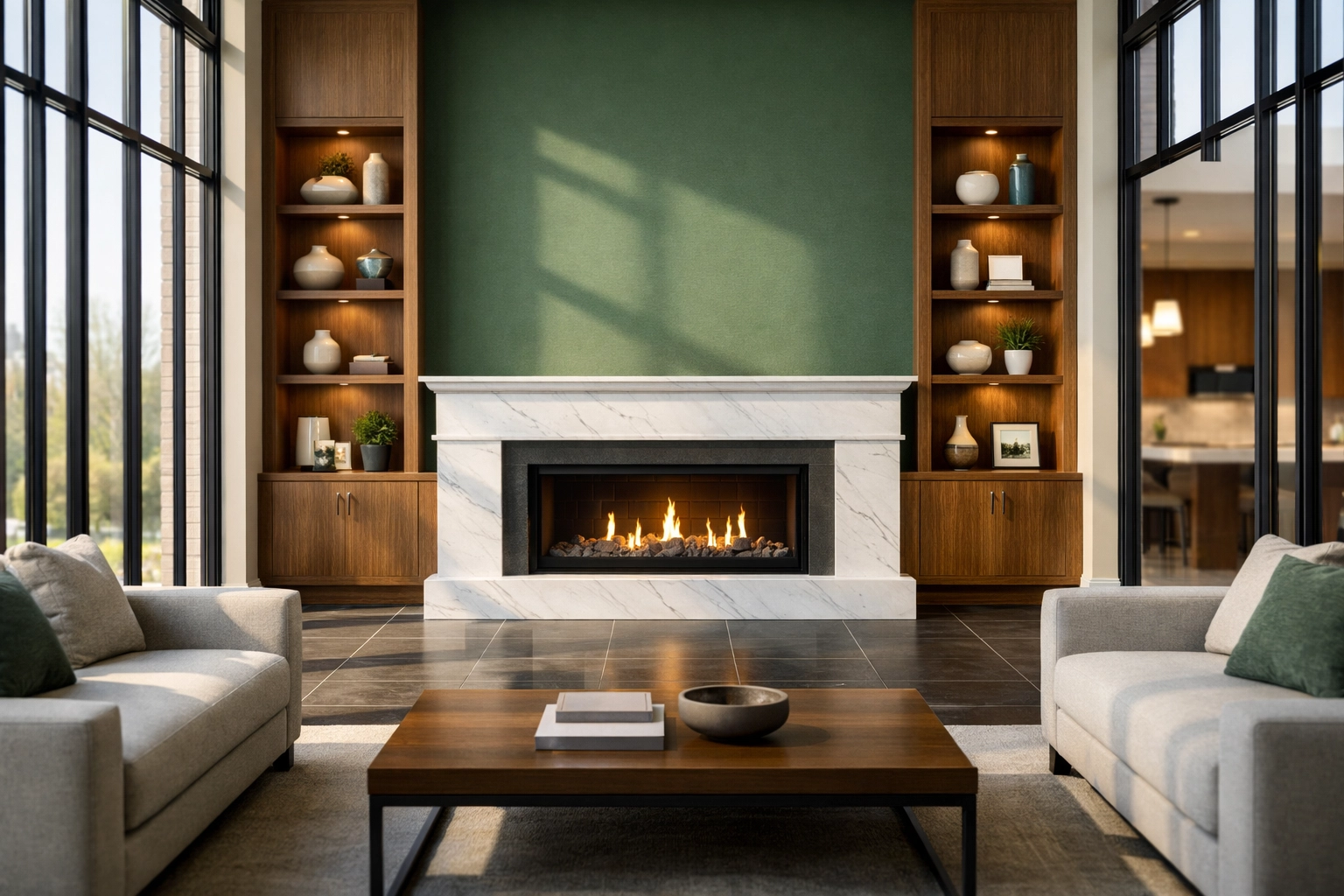 Sun-drenched luxury living room in Vaughan, representing buyer financial strength in the Ontario market.