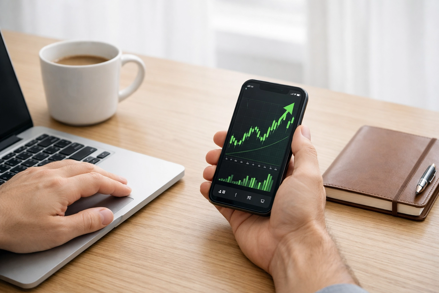 Professional tracking ServiceNow ROI and ITAM license growth on a laptop in a clean workspace.