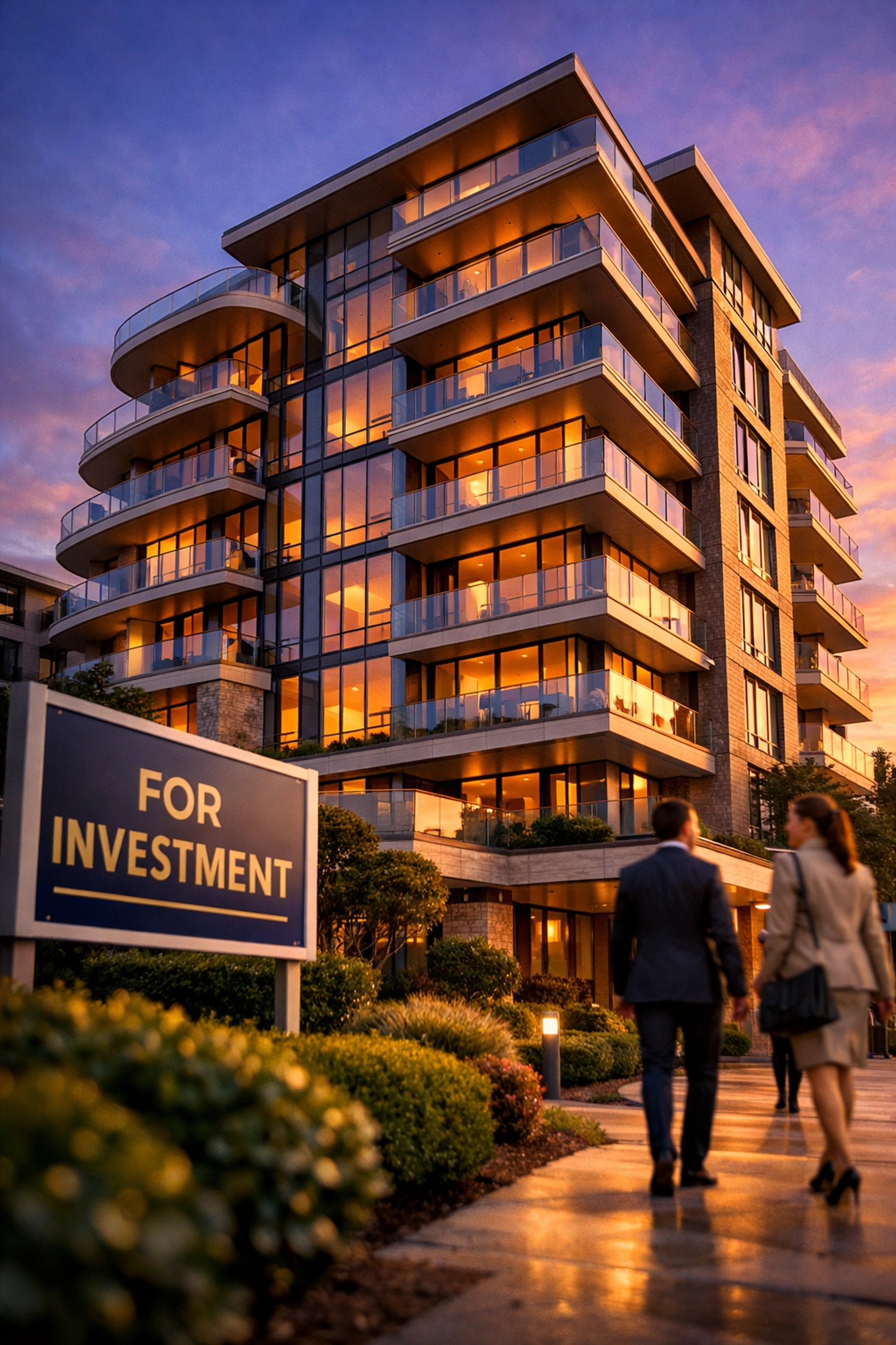 Modern luxury apartment building for real estate syndication investment