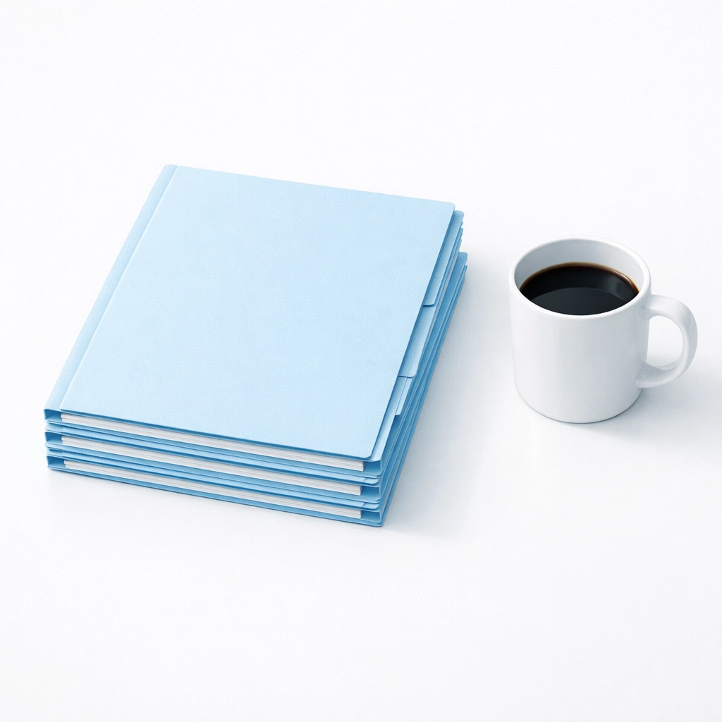 An organized workspace showing the result of a professional QuickBooks cleanup service.