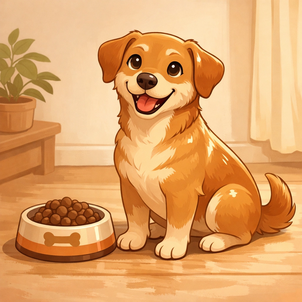 Healthy dog with glossy coat enjoying best raw dog food in bowl