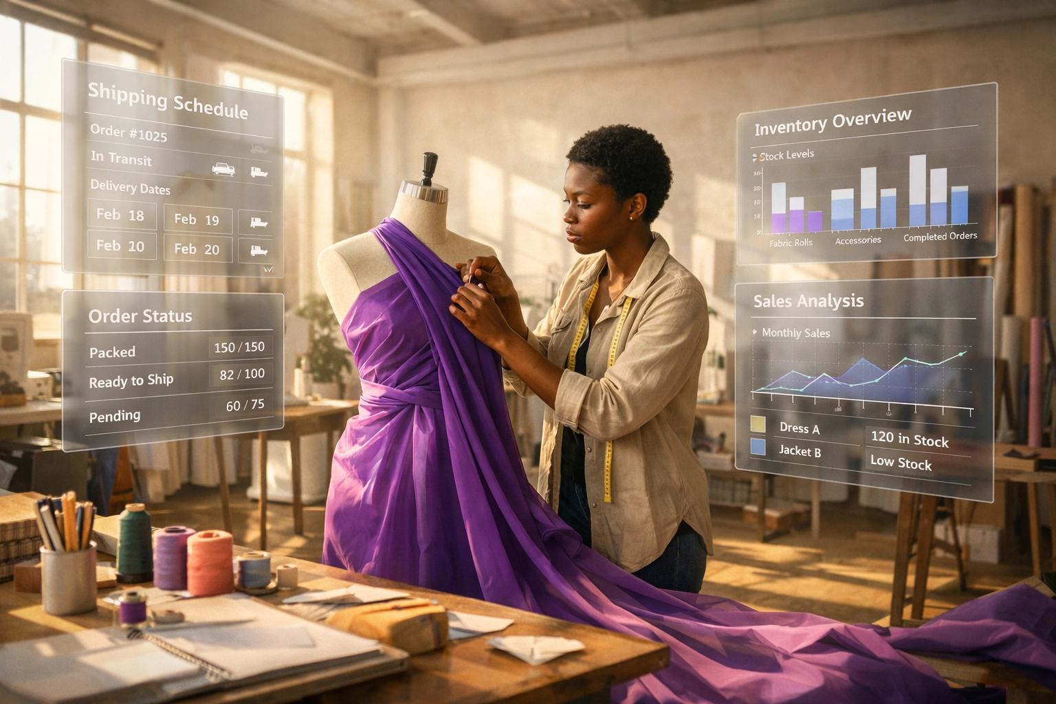 African fashion designer using structured backend systems to scale her creative business beyond social media.