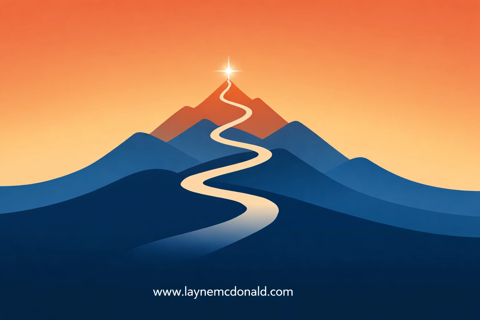 A mountain path symbolizing persistence in the journey toward spiritual restoration. www.laynemcdonald.com