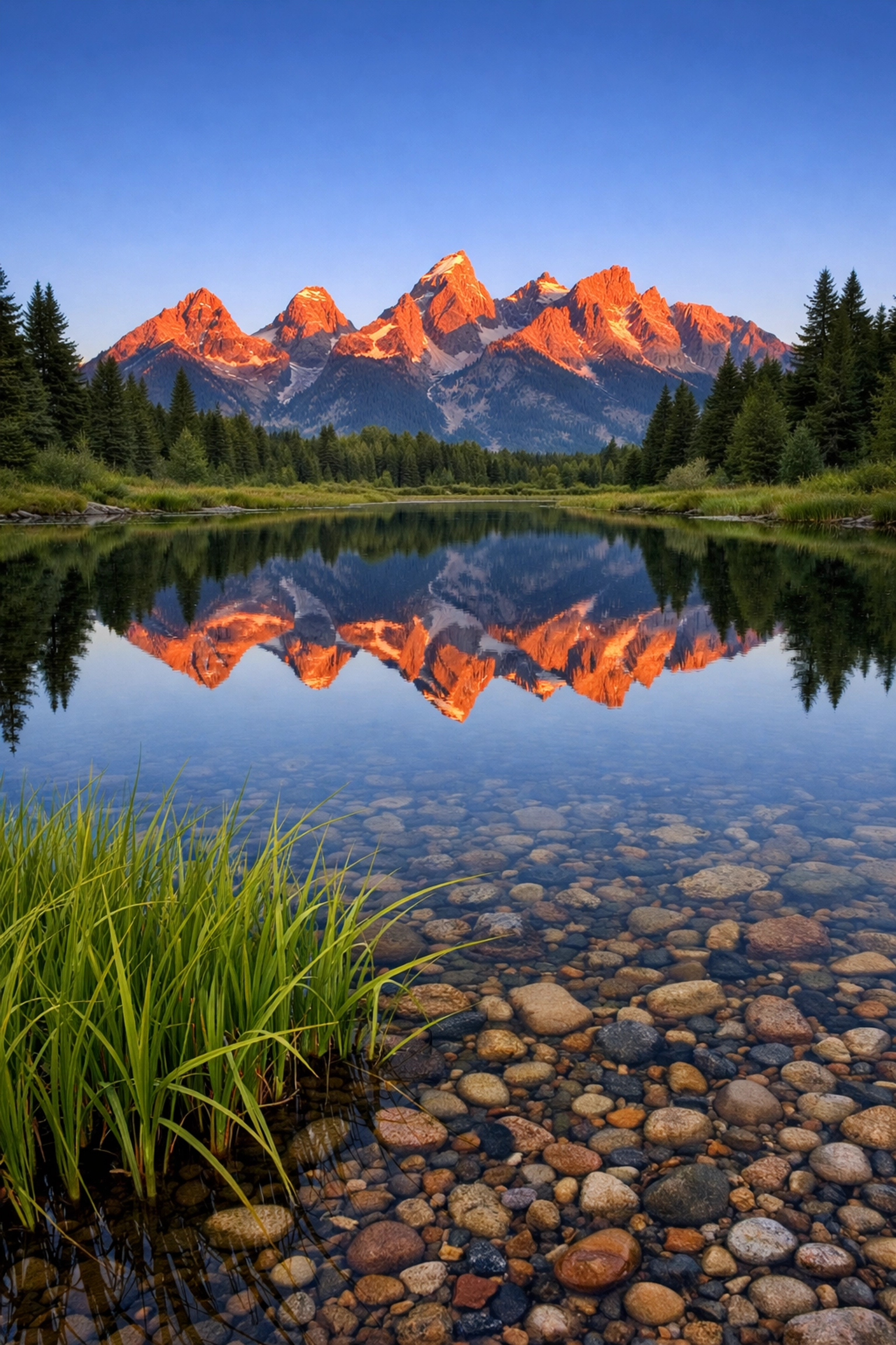 The Ultimate Photography Guide to All 63 US National Parks: Everything You Need to Succeed 2 Sunrise reflection of the Teton Range at Schwabacher Landing, a top landscape photography location.