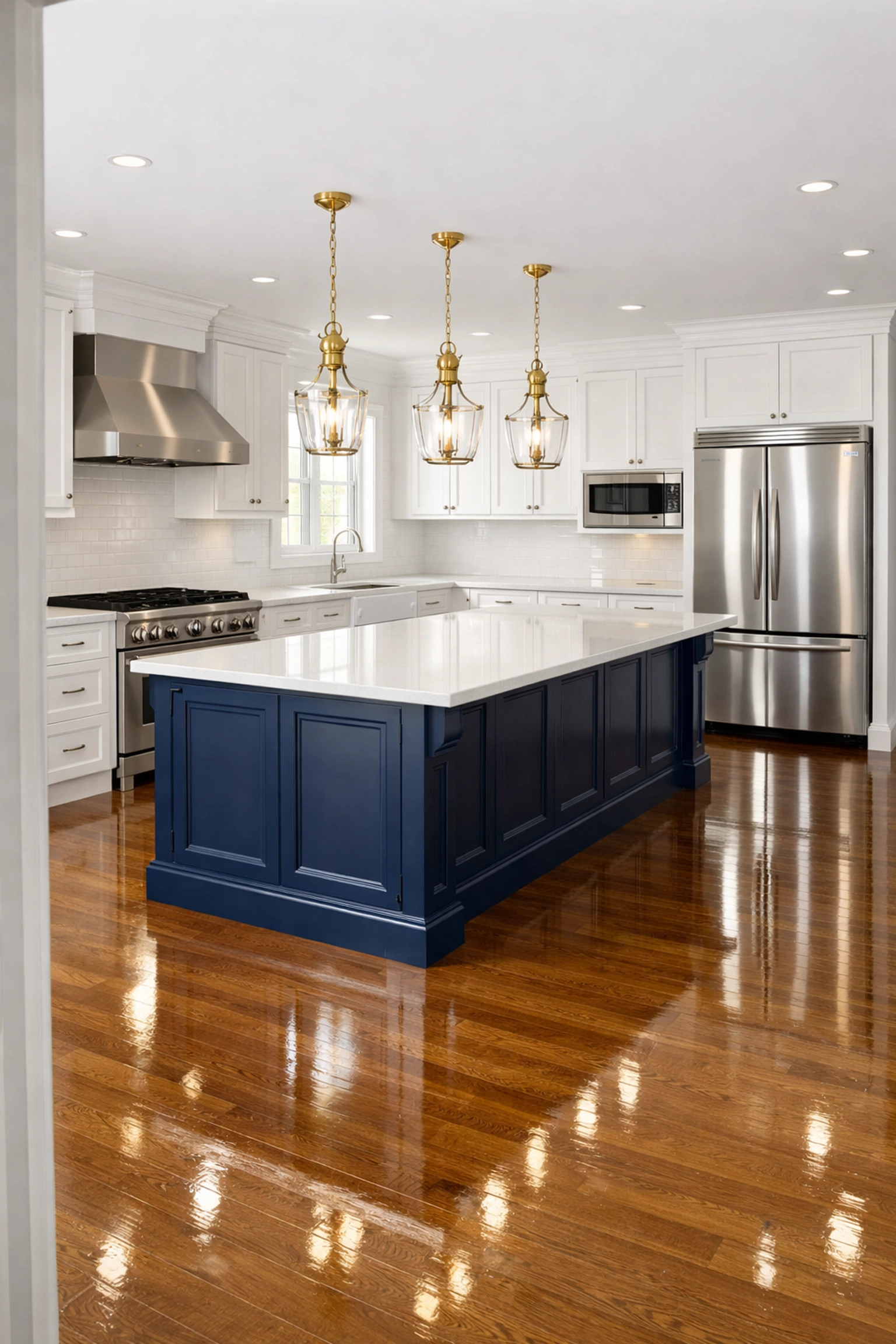 Sparkling clean Massachusetts colonial kitchen after professional move-in house cleaning services MA.