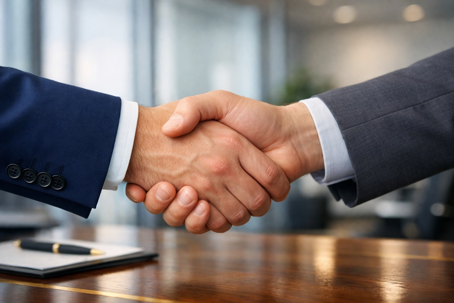 A professional handshake representing trust and licensed payday loan services in Vancouver.