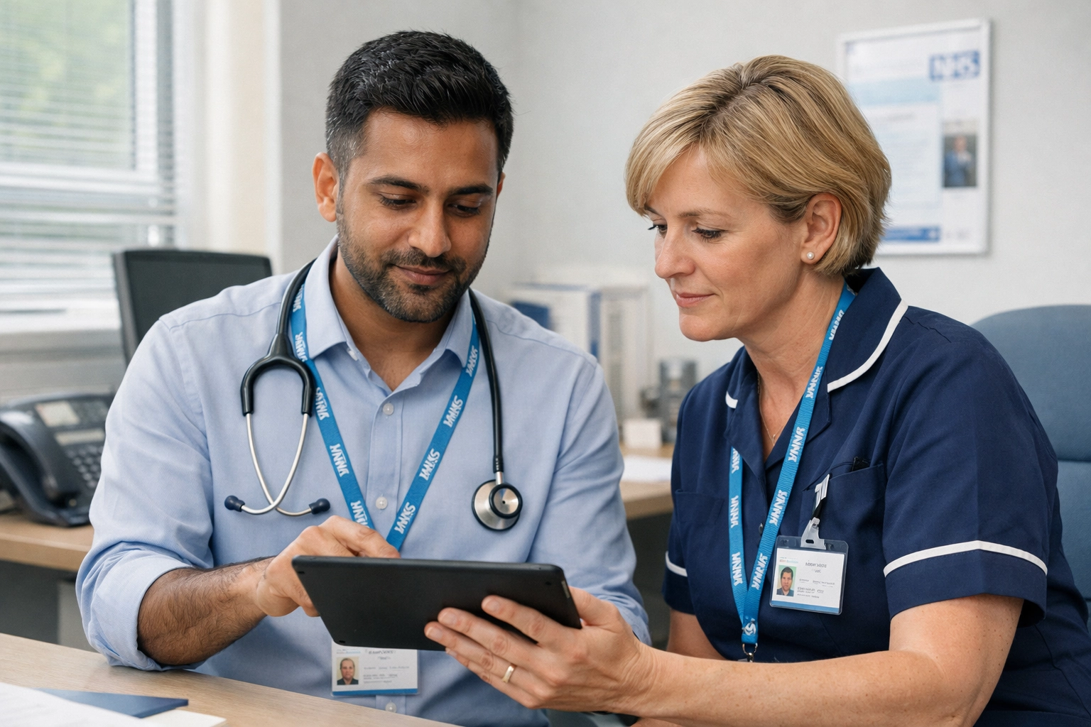 NHS respiratory specialists collaborating in a community-based clinic to improve local lung health outcomes.